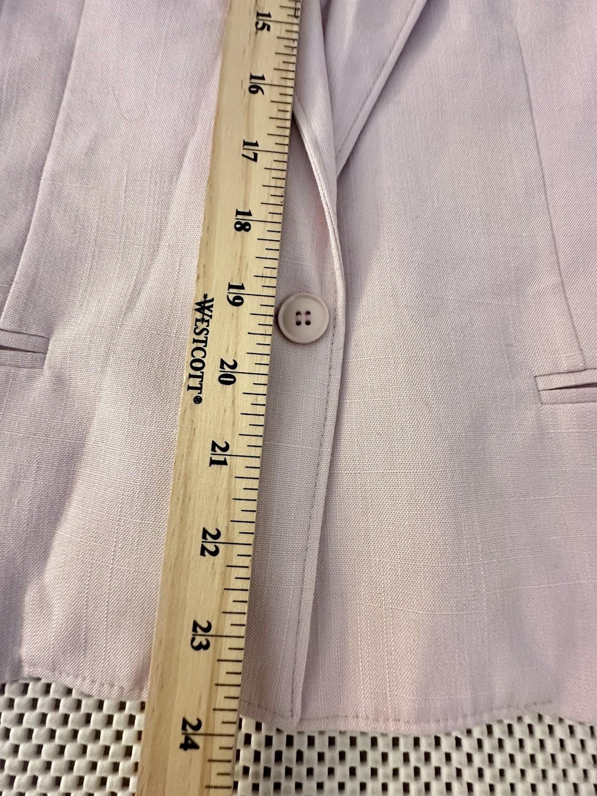 VTG Ferncroft Blazer Women Sz M Office Jacket Career Linen Look Preppy Pink USA