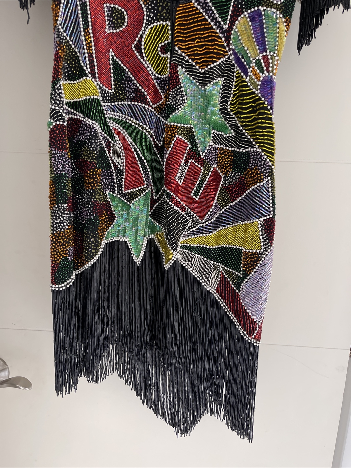 Vintage Naeem Khan Riazee Nights heavily beaded short evening event dress Size S