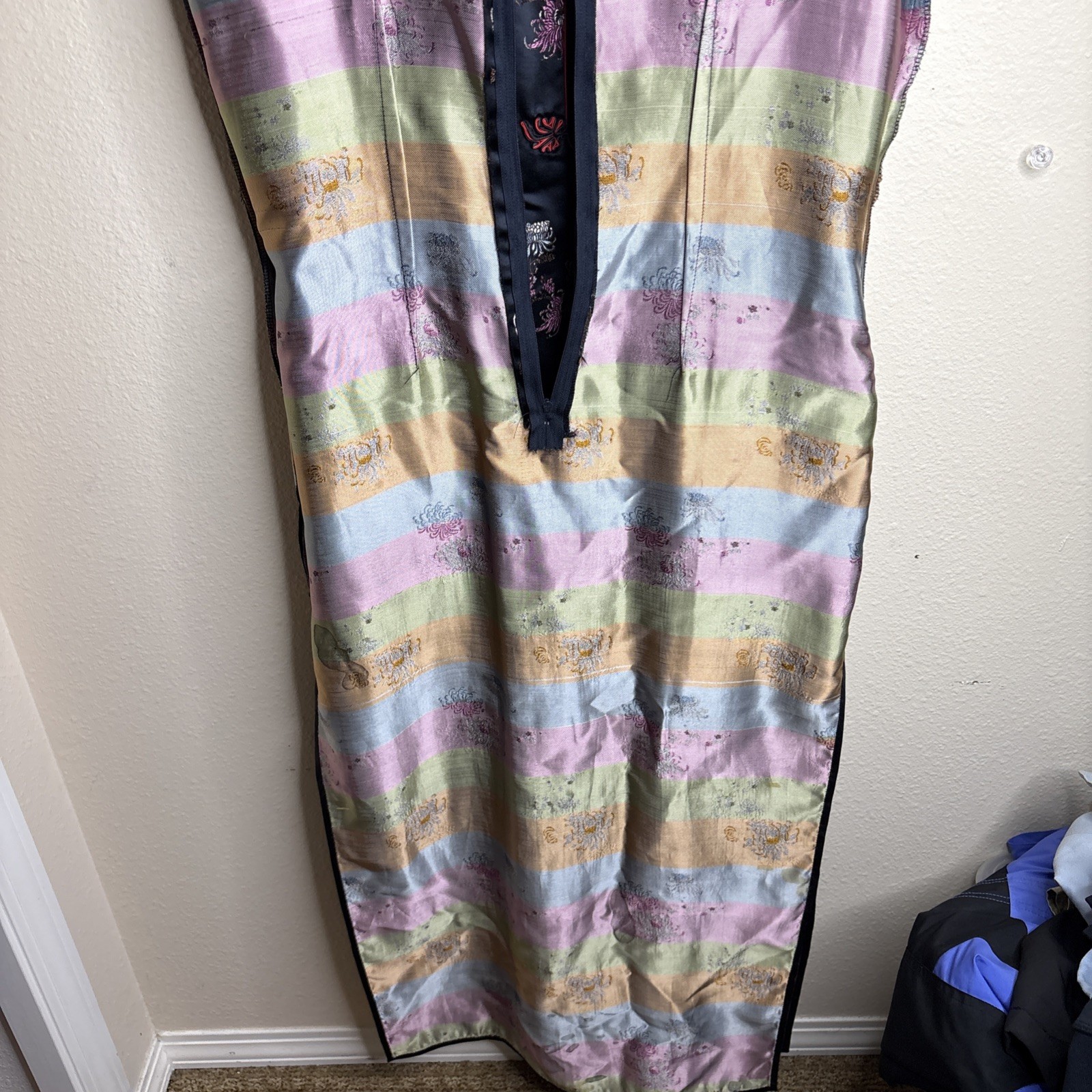Vtg Oriental S.F. China Black Dress Womens Asian Kimono – 42