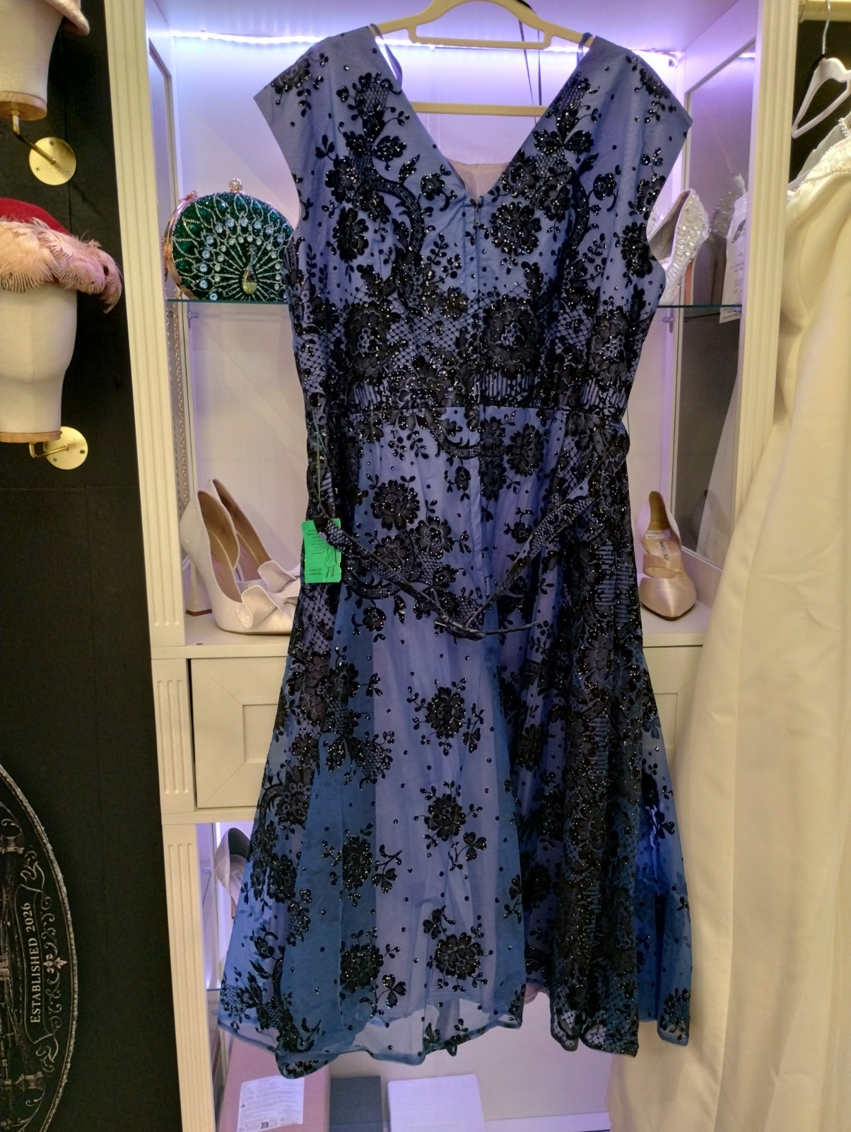 1959 Cobalt Blue Cocktail Dress Vintage w/ Tags – Never Worn – Excellent