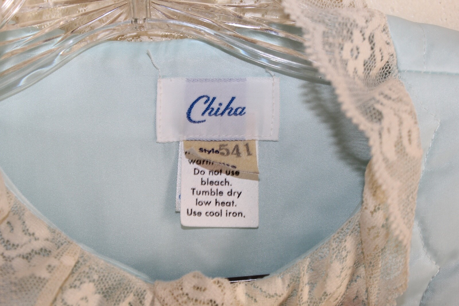 Chia VTG NOS $78 Blue Vintage 70s Quilted Dressing Gown Robe Sz P S
