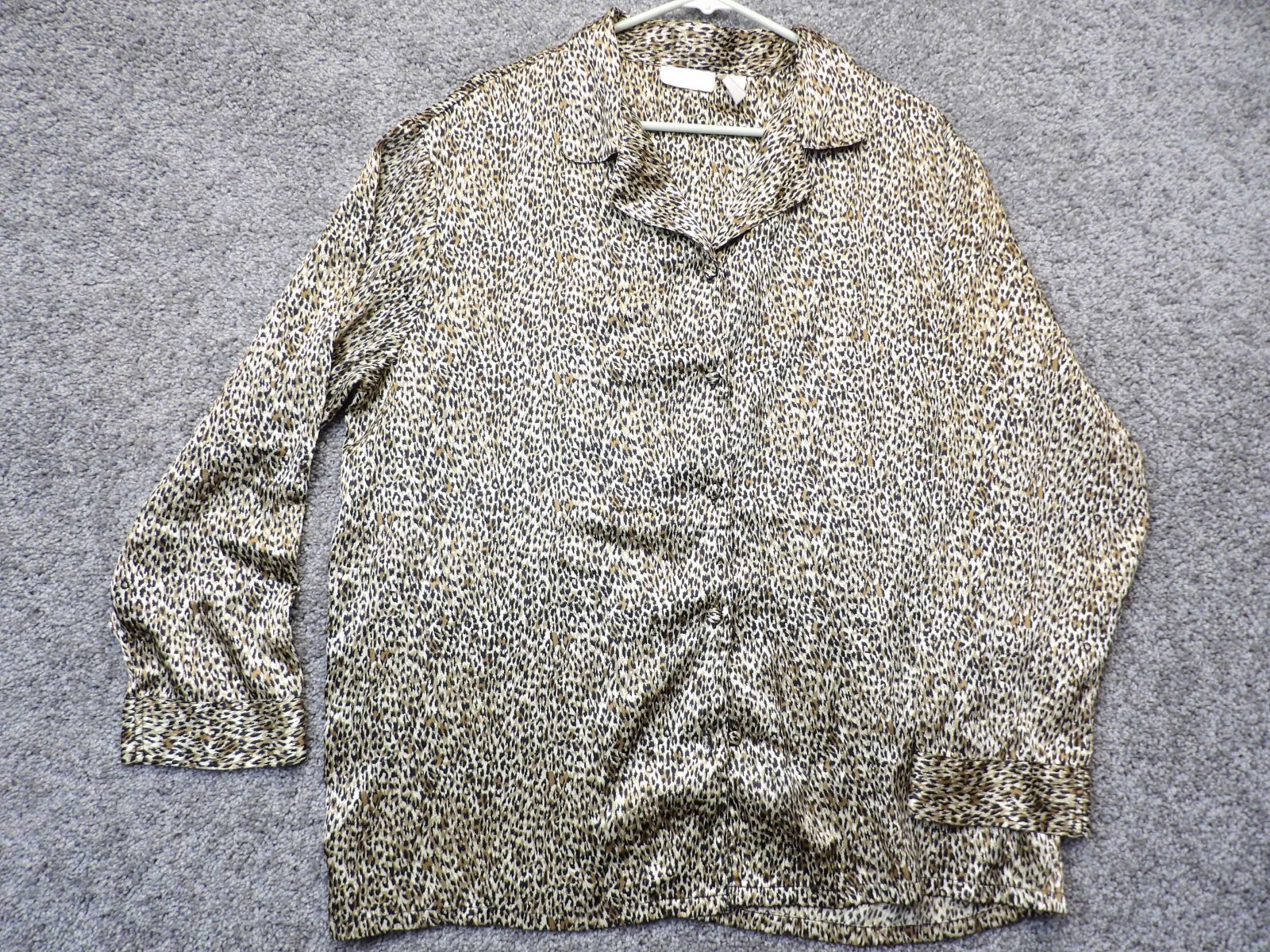 Vtg INNER MOST Womens 2 Piece Pajama Set Y2K Animal Print Long Pant PJ’s L/XL