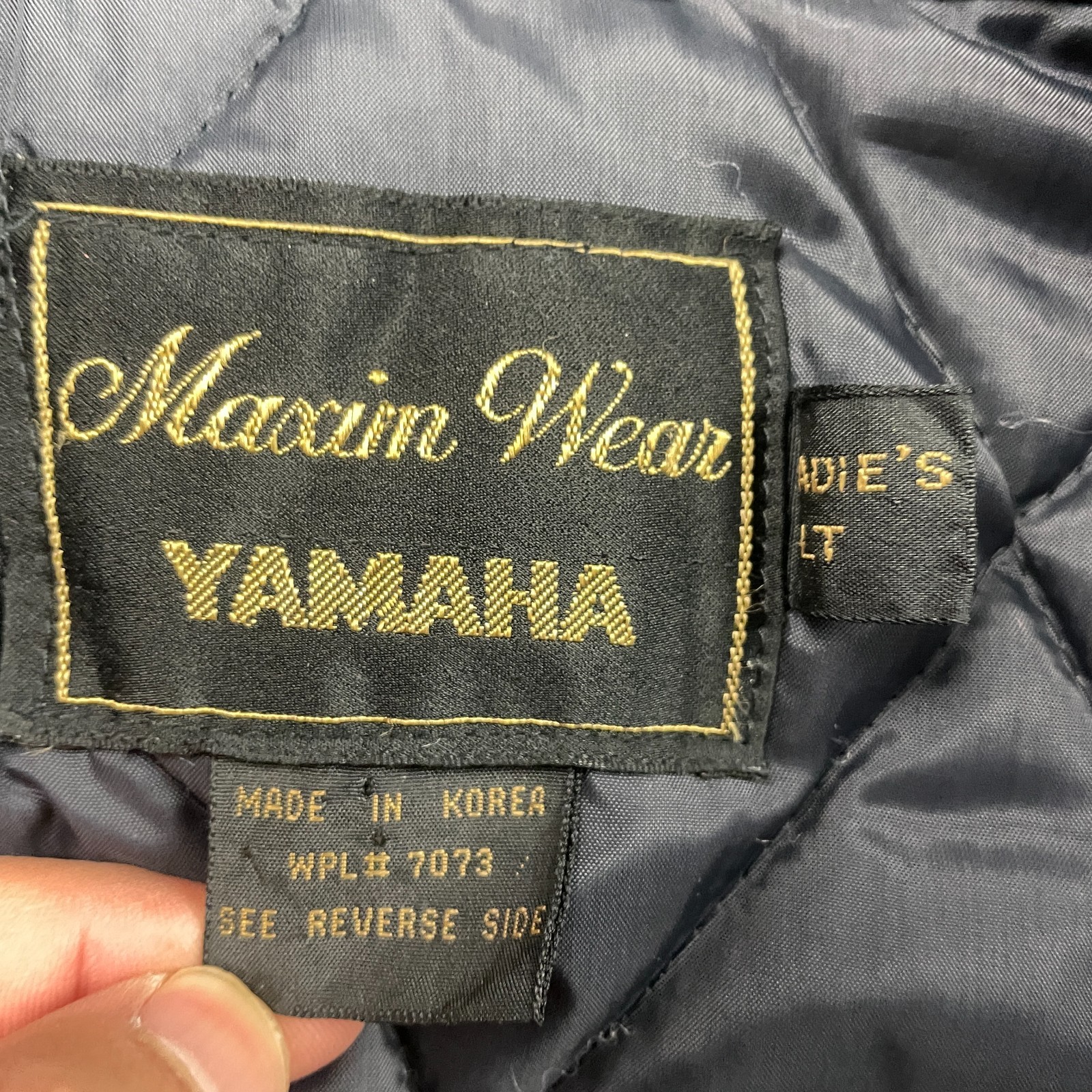 Vintage 80s Yamaha Maxim Wear Quilted Racing Jacket Coat Womens Large Tall