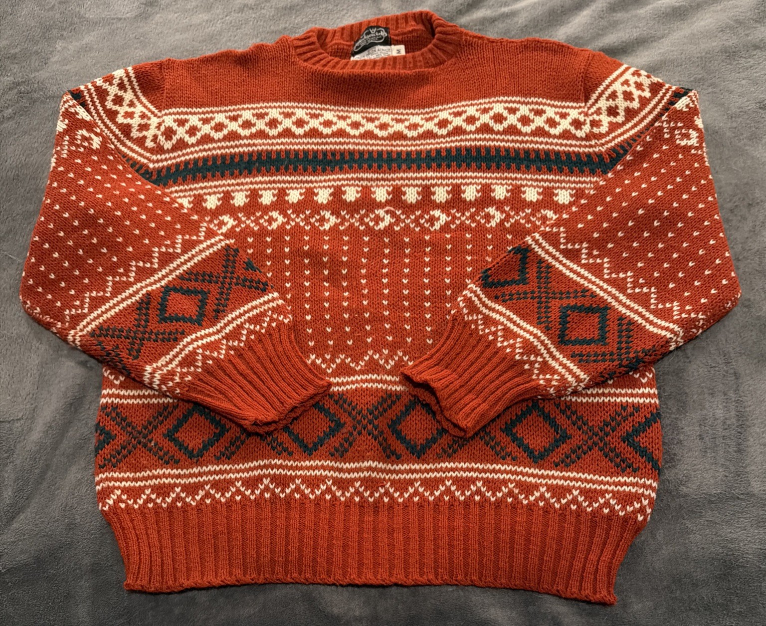 Vintage Brown Sweater Sedgwick Sportswear Wool Size Med