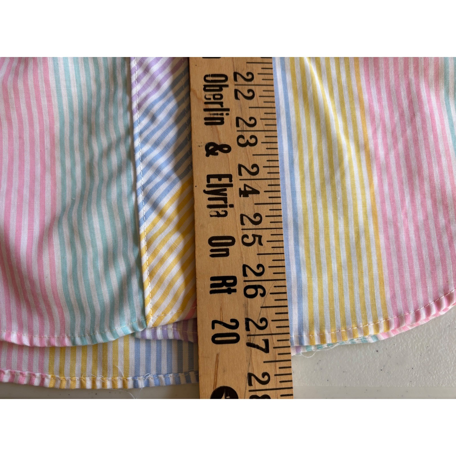 Vintage Cheryl Tiegs Pastel Striped Button Down Shirt 80s Multi Color Size 14