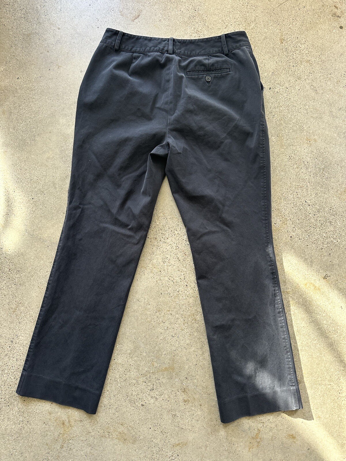 Vintage Polo Ralph Lauren Black Cotton & Elastane Twin-Button Pants Size 10