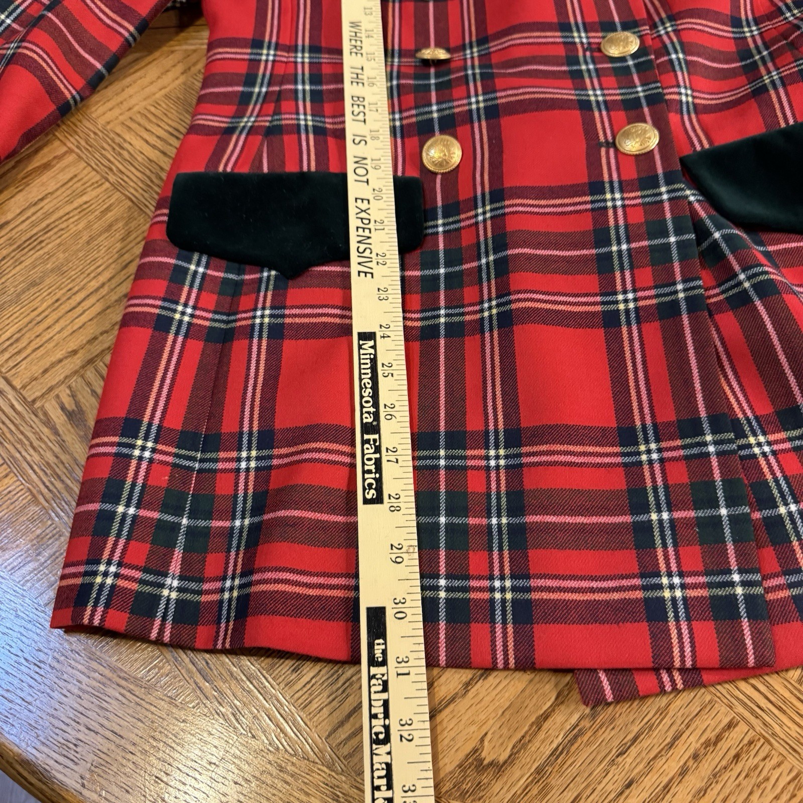 Vintage 80’s Mondi Red Tartan Set Long Blazer Size 38 Skirt Sz 40 Punk Academia