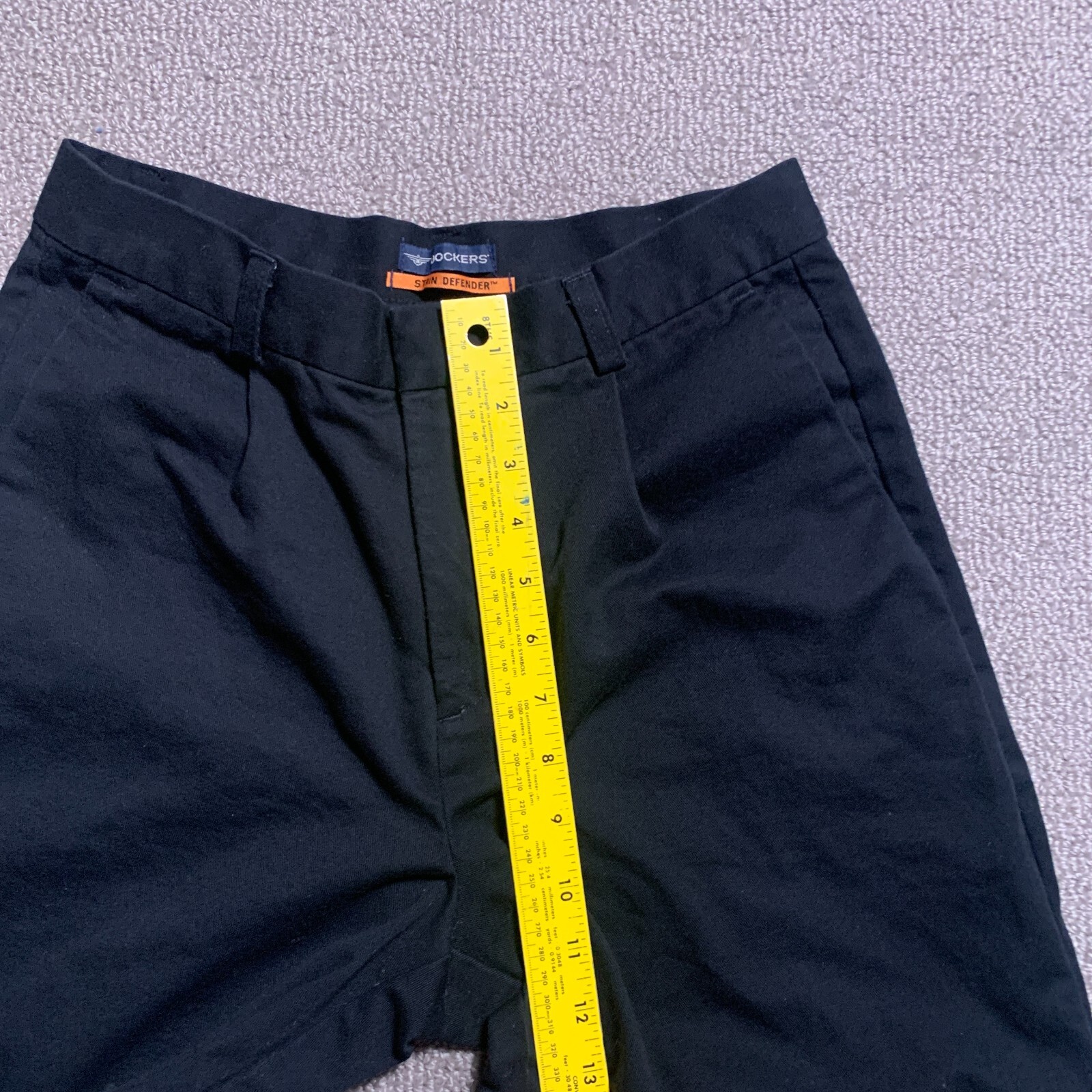Vintage Shorts Dockers Women 6 Stain Defender Black High Rise Pleated