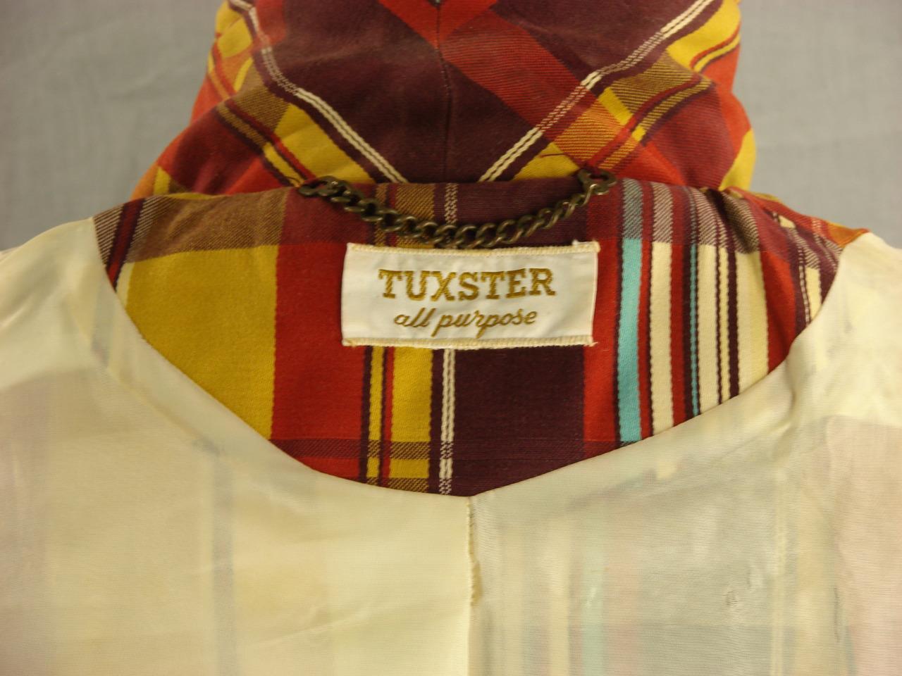 Women’s 70’s Vintage TUXSTER All Purpose rain Coat gaudy plaid Small