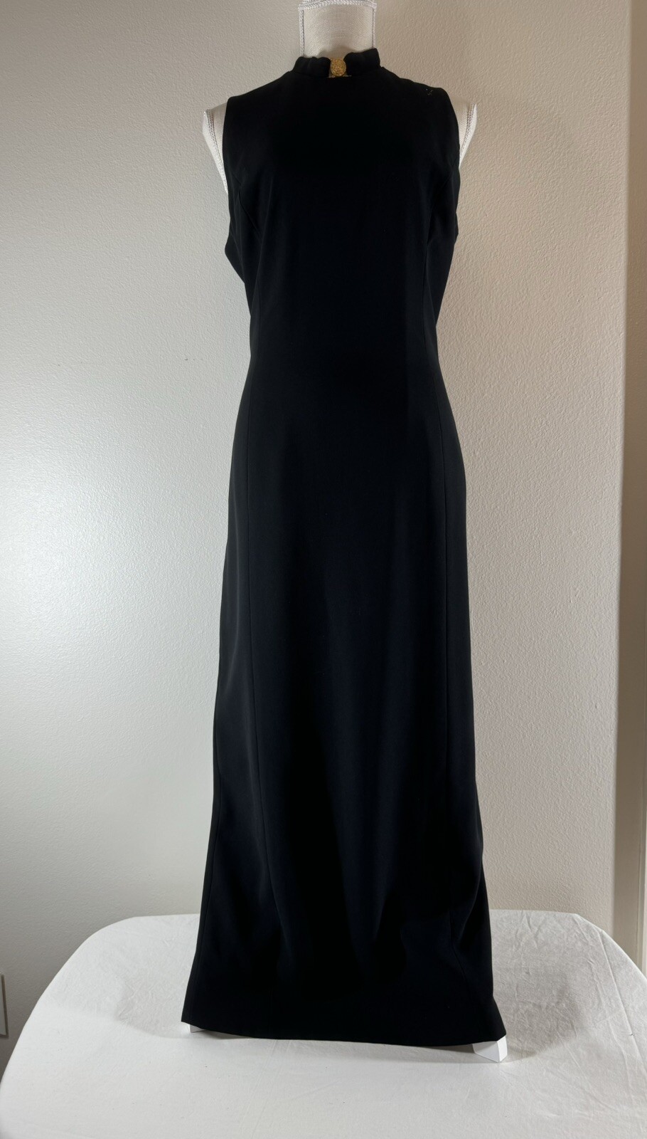 Vtg 90’s EVAN PICONE Black Maxi Cocktail Dress Size 12 with
