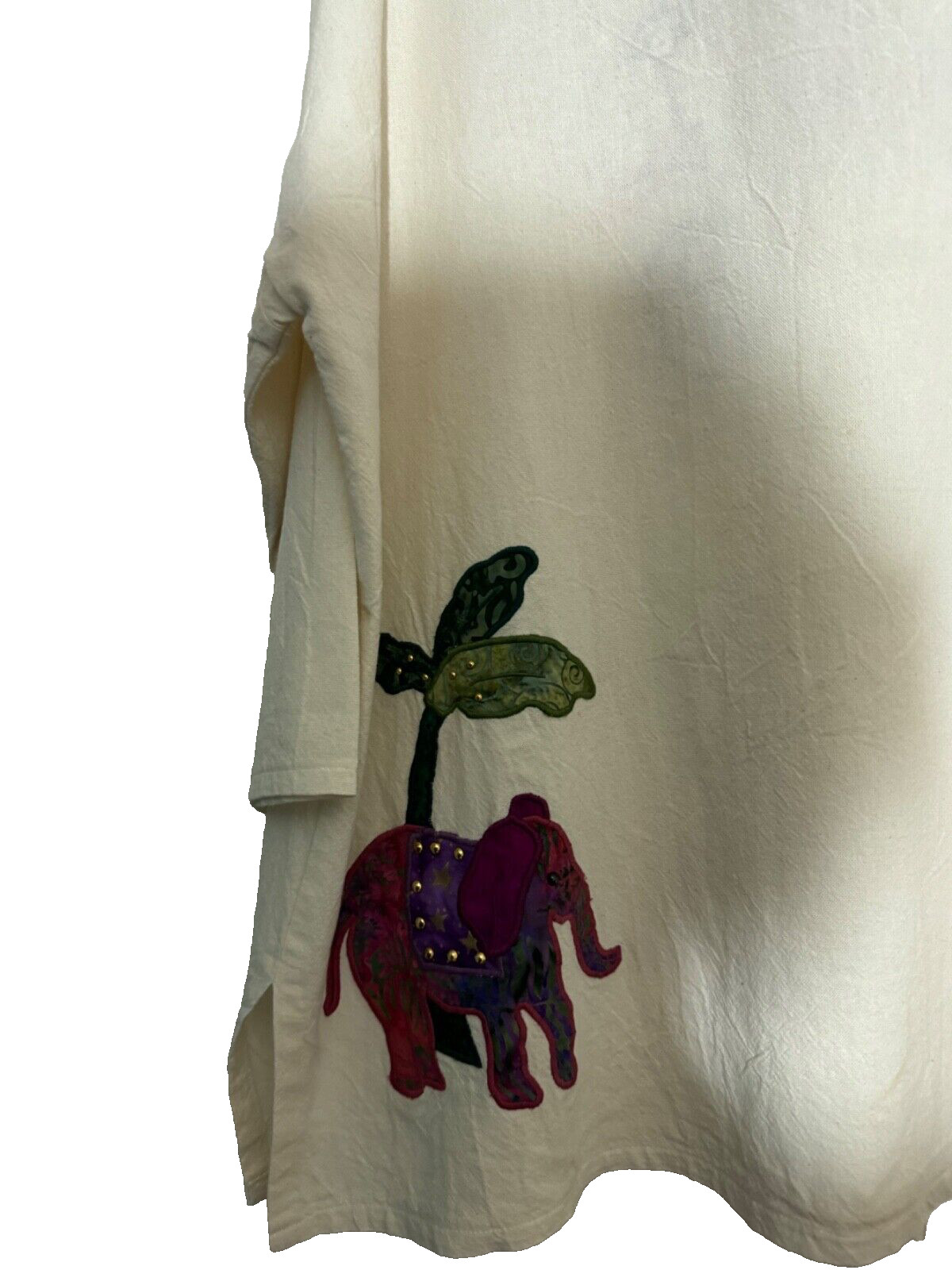 Alfredos Wife 2 Pc Set Wide Leg Bottom With Beautiful Elephant Applique