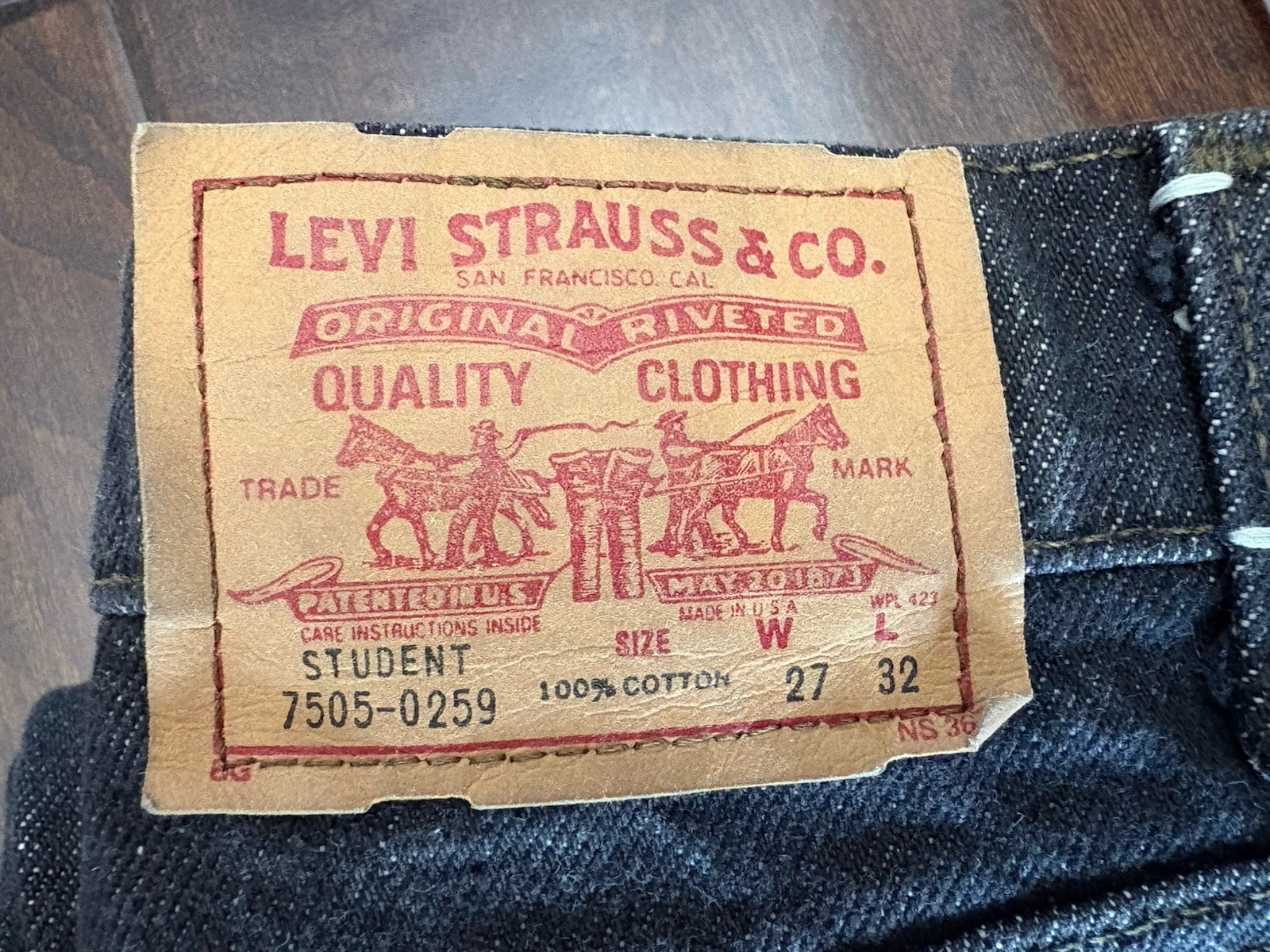 Vintage Levi’s 505 Student Fit Jeans – Deadstock (1988) – 27×32 – Made in USA