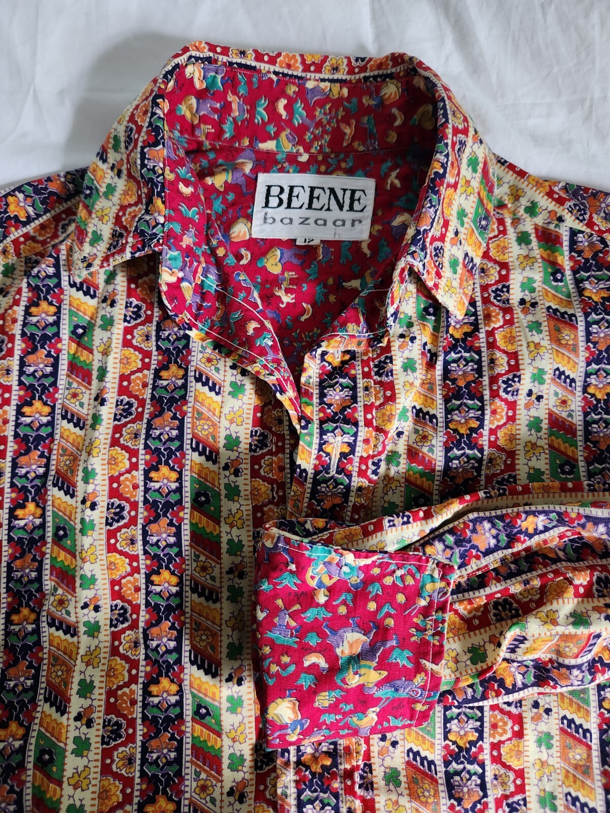 Vintage 70s Beene Bazaar Shirt Size 12