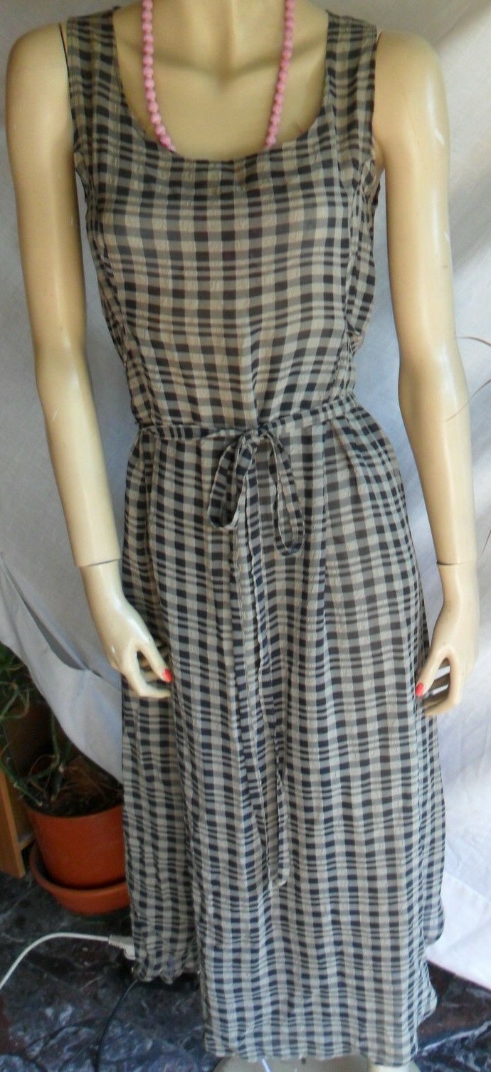 Abito/Dress LELLA NELSON donna ORIGINALE VINTAGE anni 80 tg 40 a quadretti