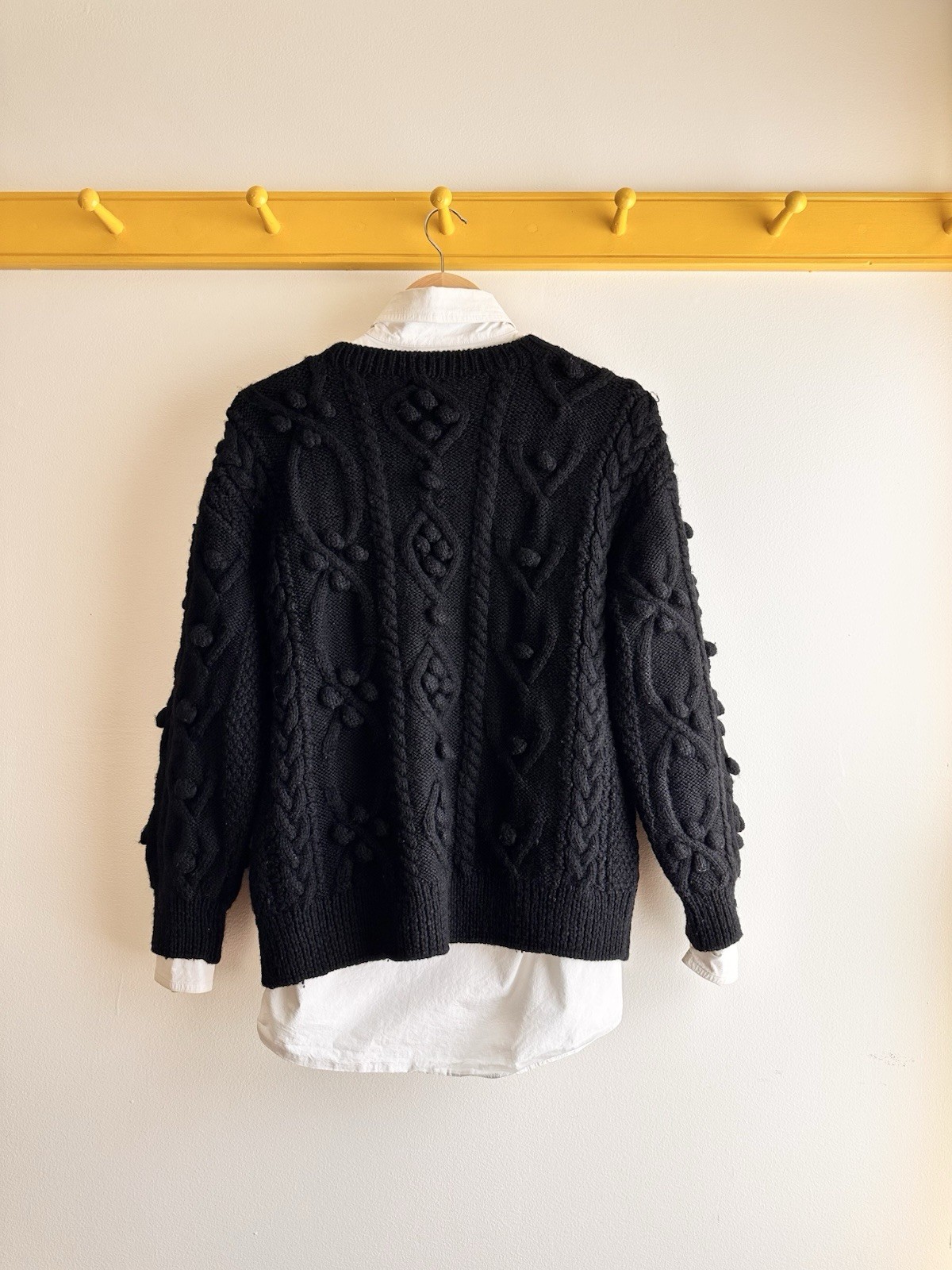 ISSEY MIYAKE I.S. Sport vintage stars, moon, planet 3D popcorn crewneck sweater