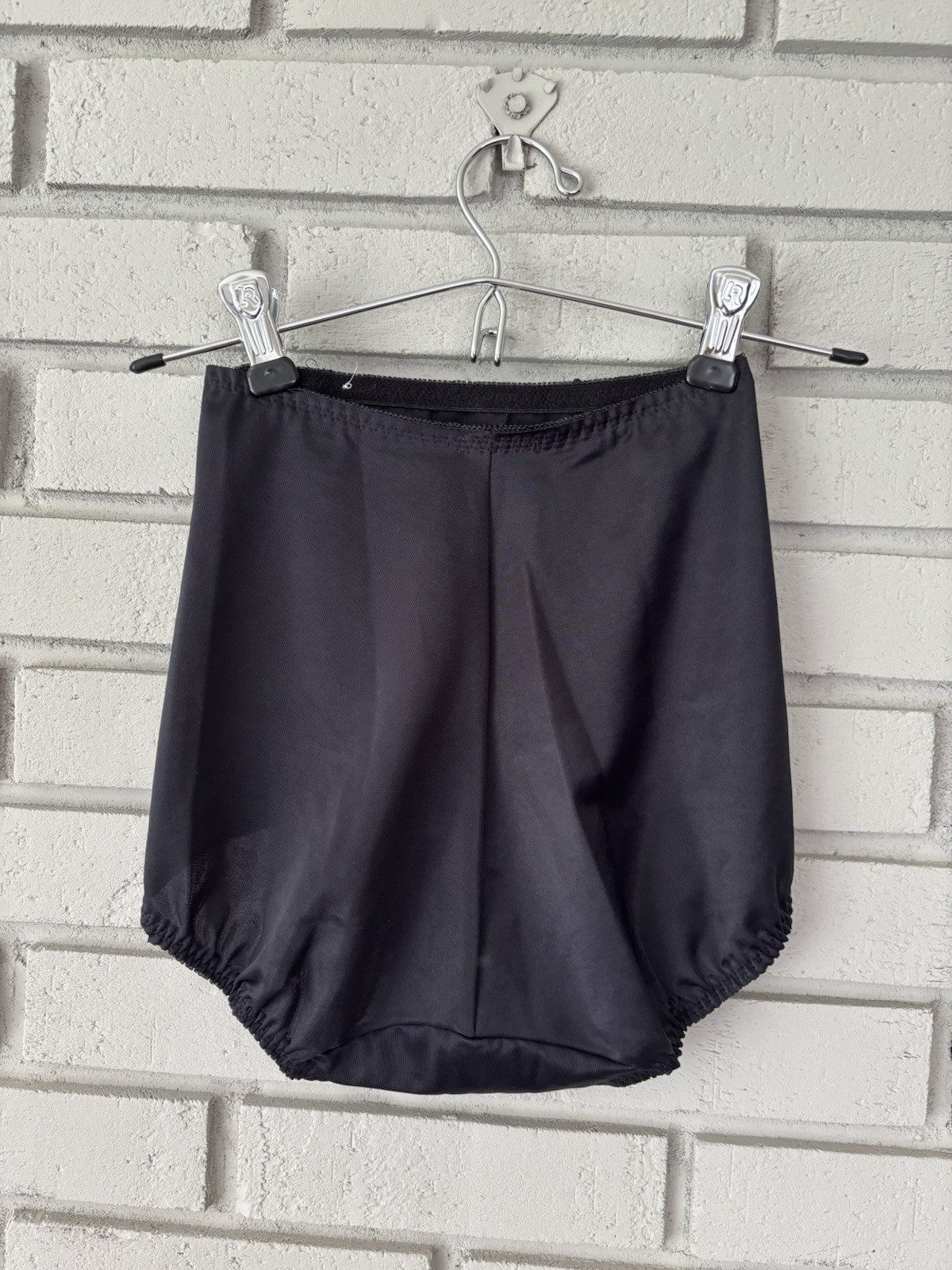 Vintage Olga Wonderwear Tummy Slim Black Satin Brief Style 446 Size Small NWT