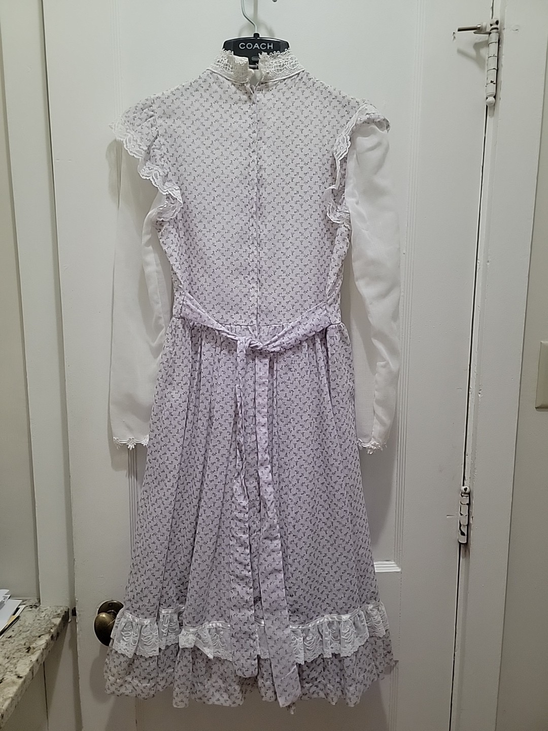Pale Purple Floral Vintage Gunne Sax Dress Victorian Prairie 1970’s Girls 12