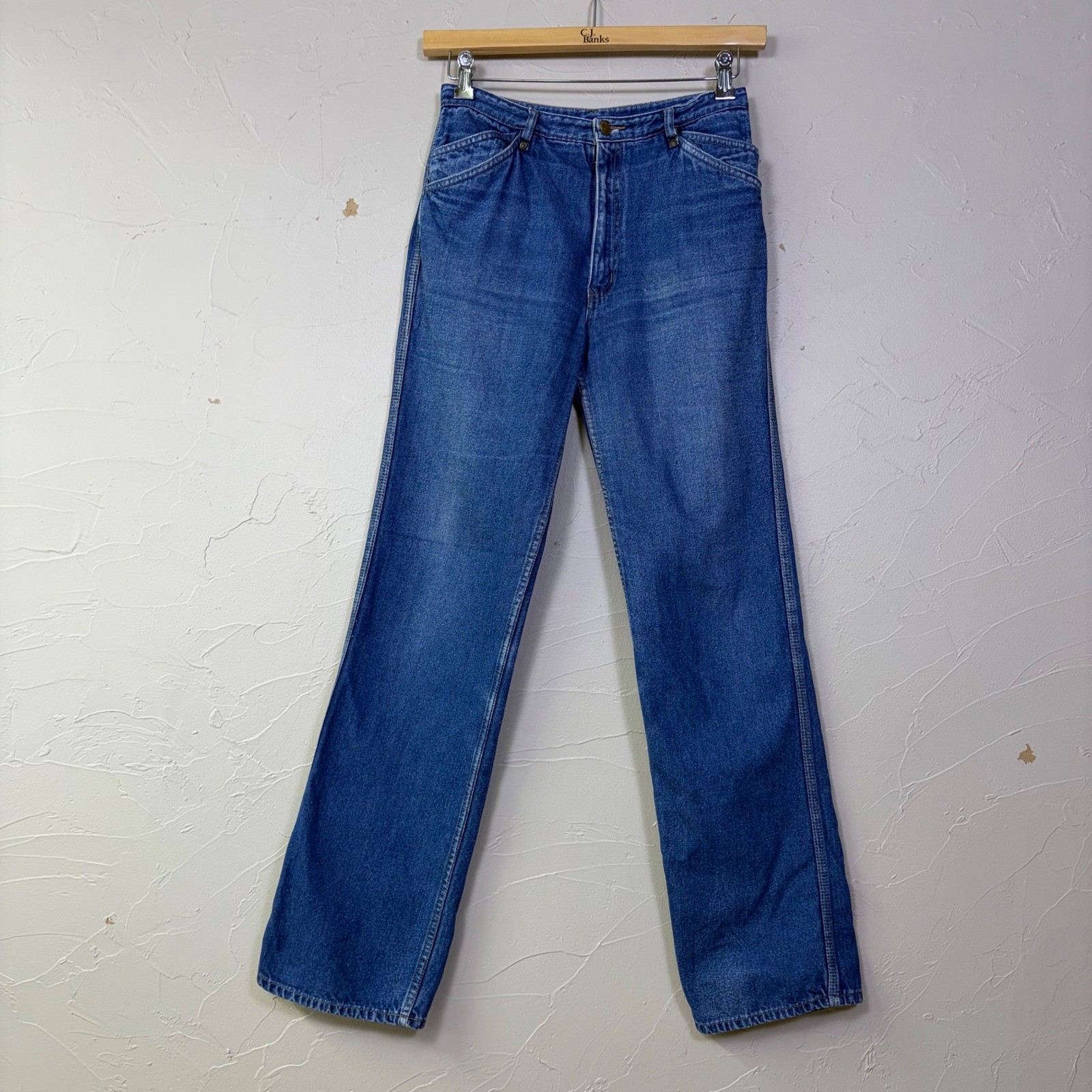VTG 70s Nest Ce Pas High Waisted Flare Jeans Western Disco Denim 28×32 11/12