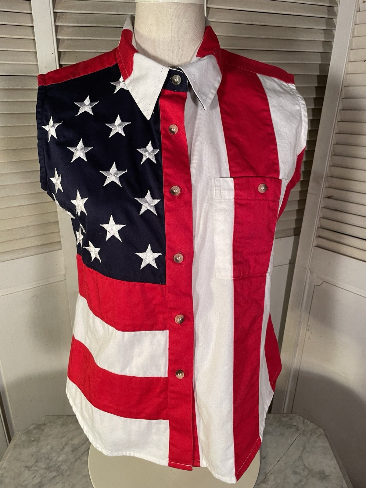 U.S.A. Flag Vintage Blouse