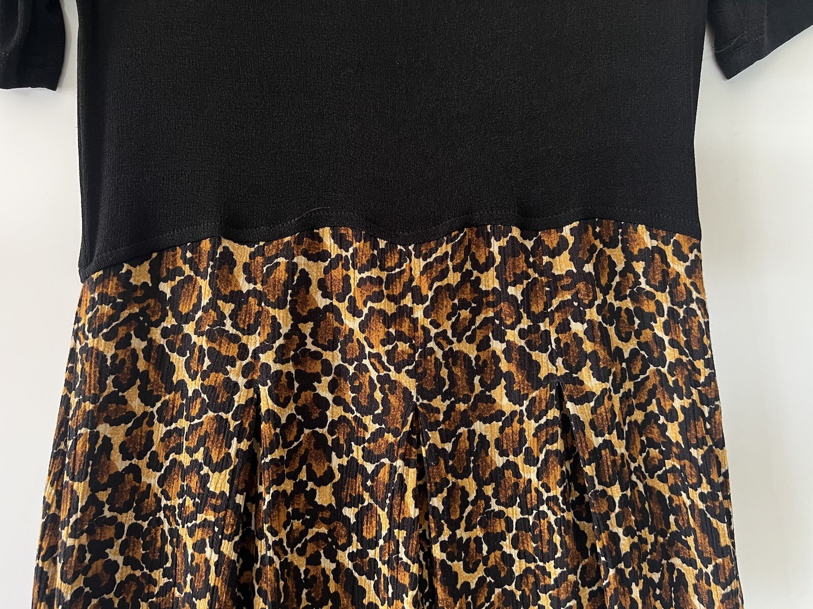 Vintage 80s Ellen Ashley Leopard Print Jumpsuit Wide Leg Disco USA Womens M