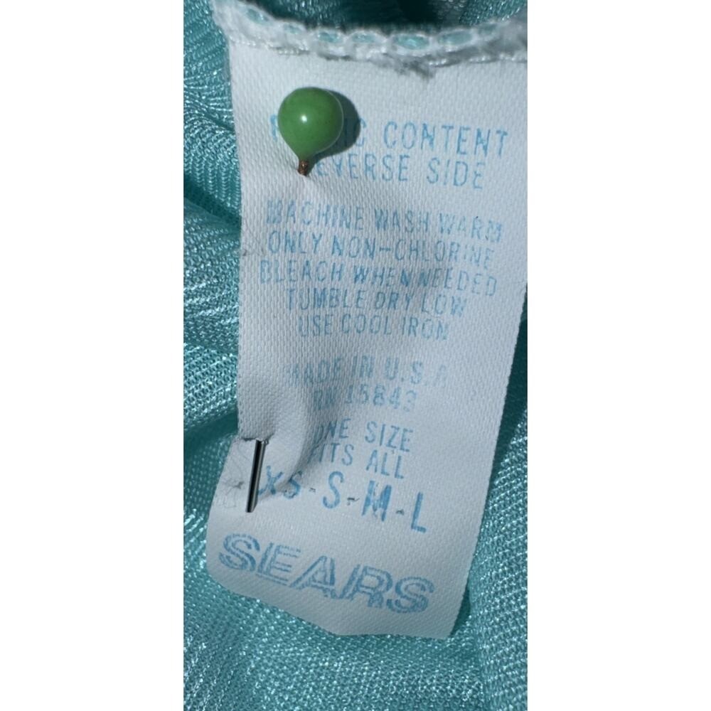 Vintage Sears Sheer Blue Nightgown One Size Cottagecore Grannycore