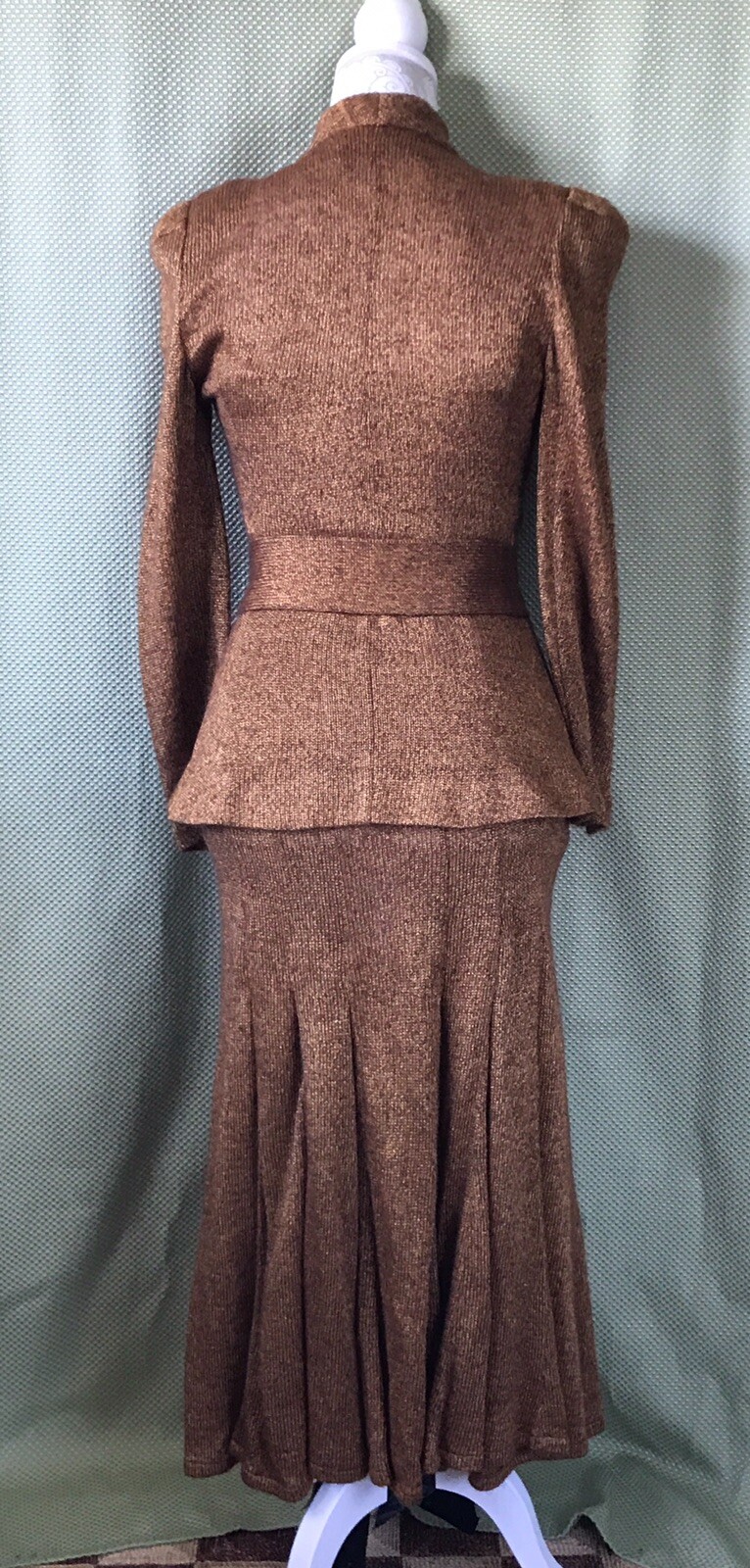 🇬🇧80s Carnaby St. COSTUME Diana Leslie Animal Rainbow 5 pieces CHIC Ensemble