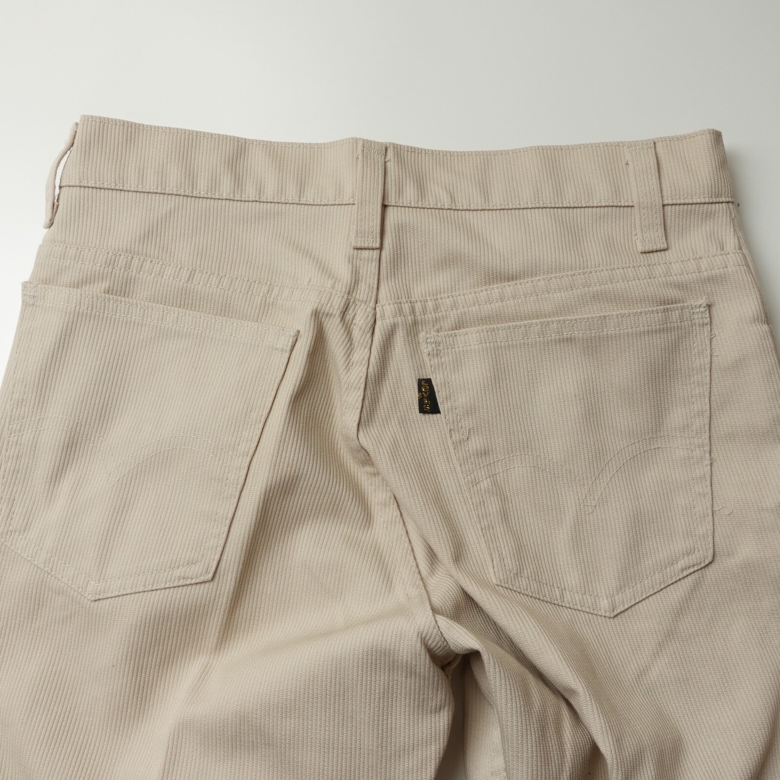 Vintage 70s Levi’s Women’s Sta-Prest Flared Pants Size 29×34 Ribbed Talon Zip