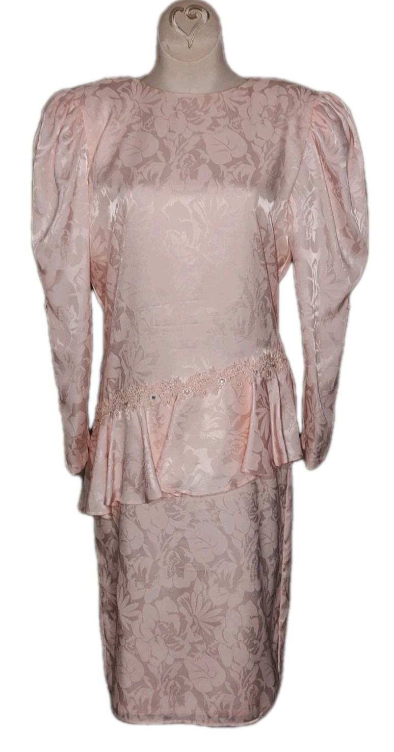 VINTAGE MICHAEL MARCELLA LTD BARBARA CHODOS PALE PINK FANCY DRESS SIZE 10