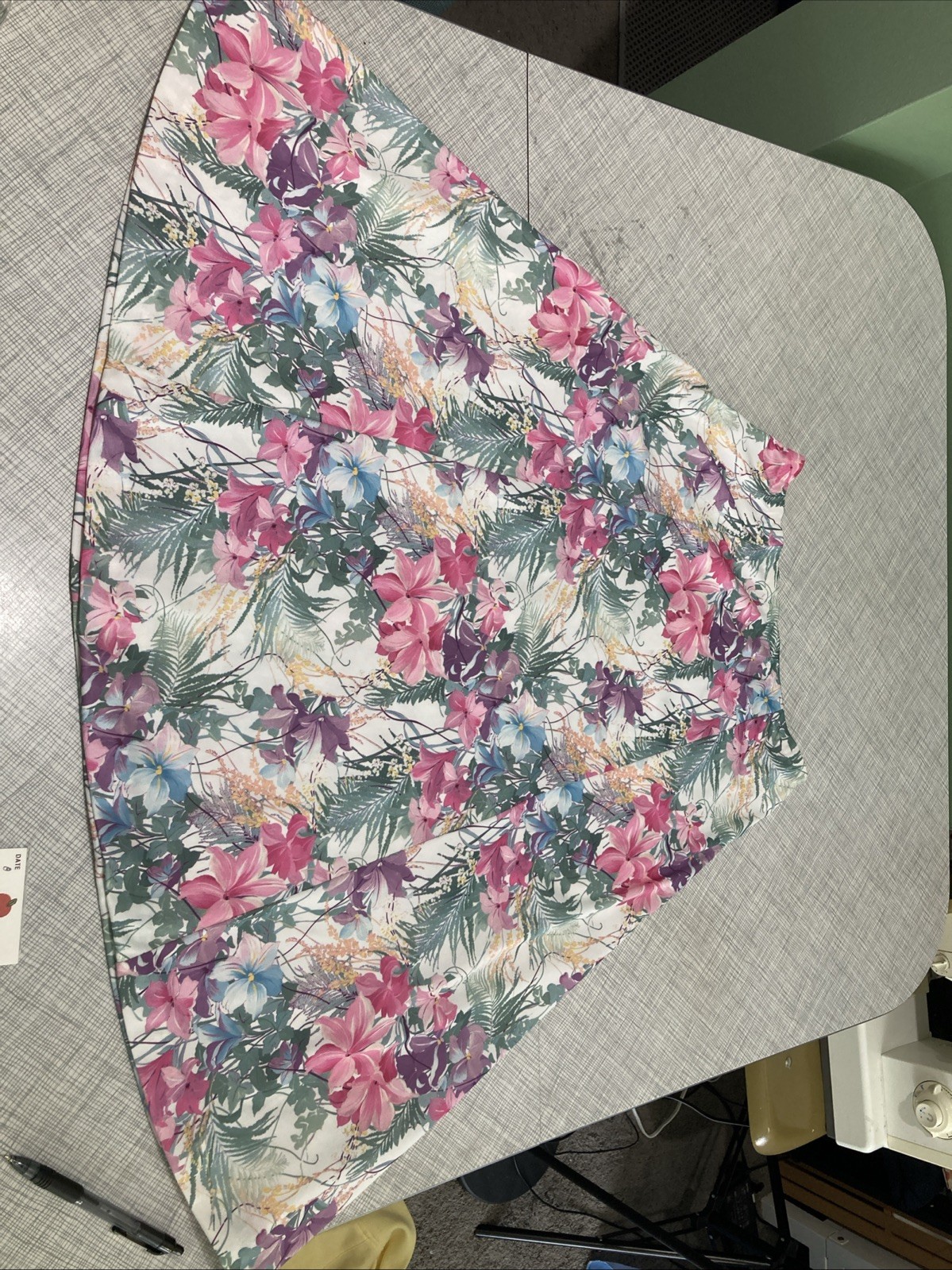 Vtg 80s Cottagecore Floral Skirt Set 2pc Popover Flutter Sleeve Secretary XS S
