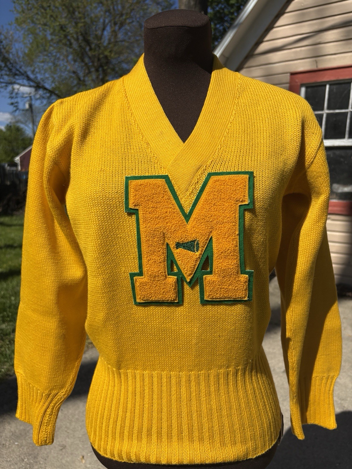 Vintage 1940s 1950s Letterman Sweater Imperial Wool Varsity