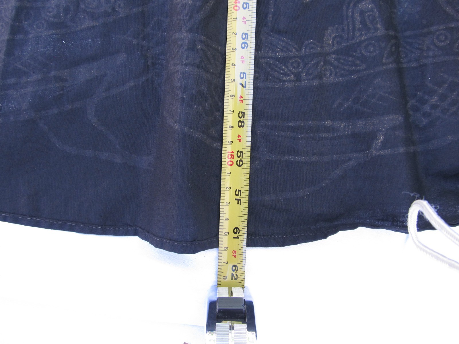 Hand Painted Circle Skirt Novelty Print Vintage Mexico Souvenir Modesty Midi