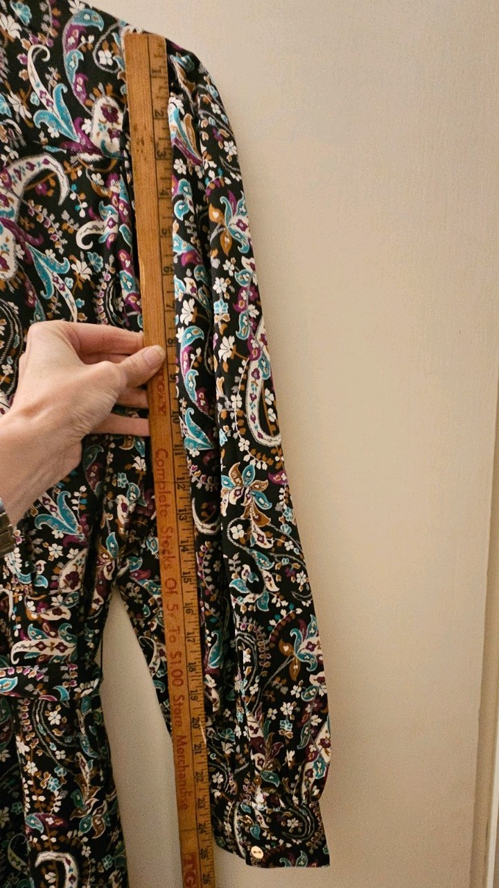 Ann Taylor Black Multi Color Floral Long Sleeve Dress sz 10 NEW WITH TAGS Lined