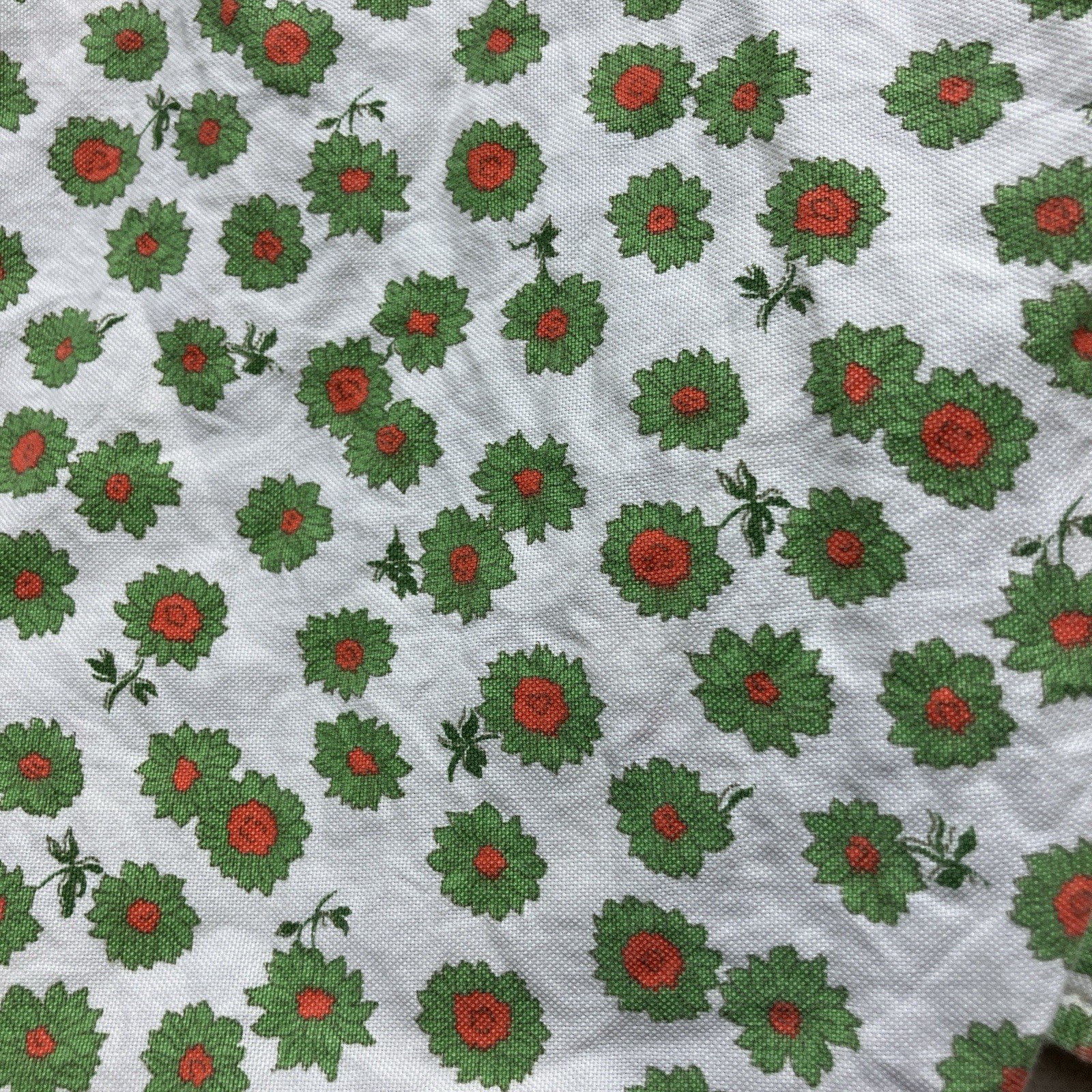 1960’s Shapely Classic Sunflower Floral Print Shirt Small 14