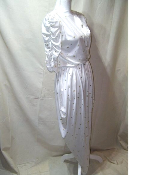 Vintage Diamond’s Run Jumpsuit Harem Leg 9/10 Parachute 90’s White Y2K