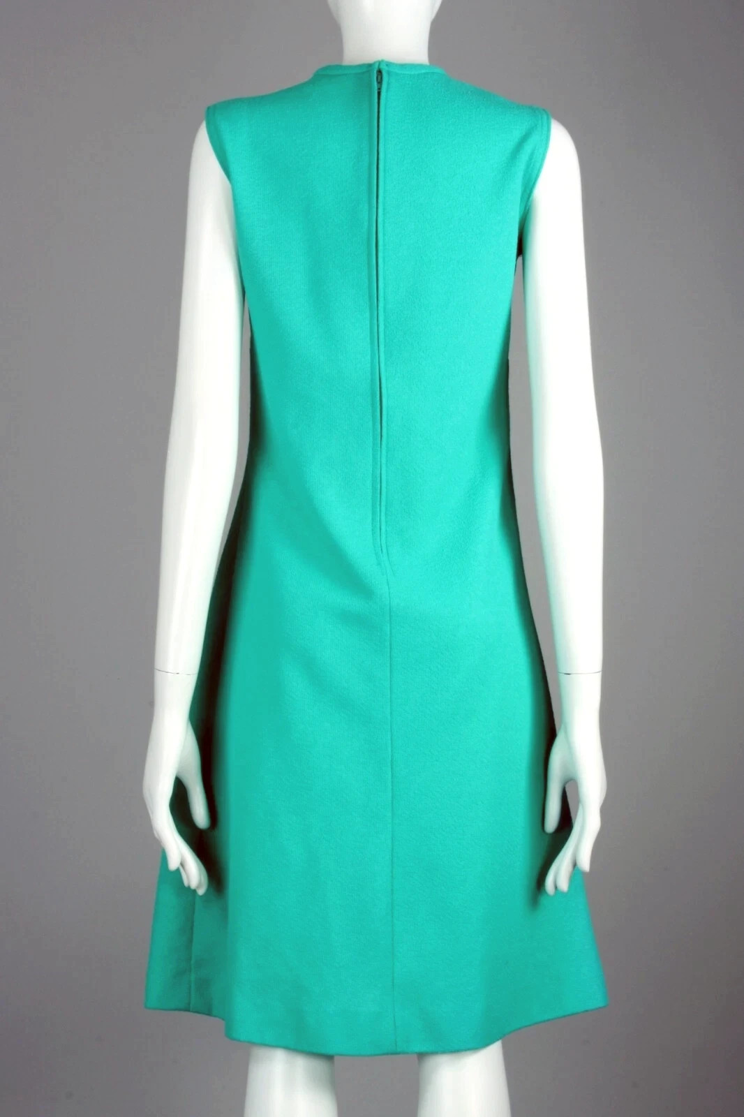 M Vintage 1960s Montgomery Ward Turquoise Dress + Jacket Set Mid Century MCM 60s