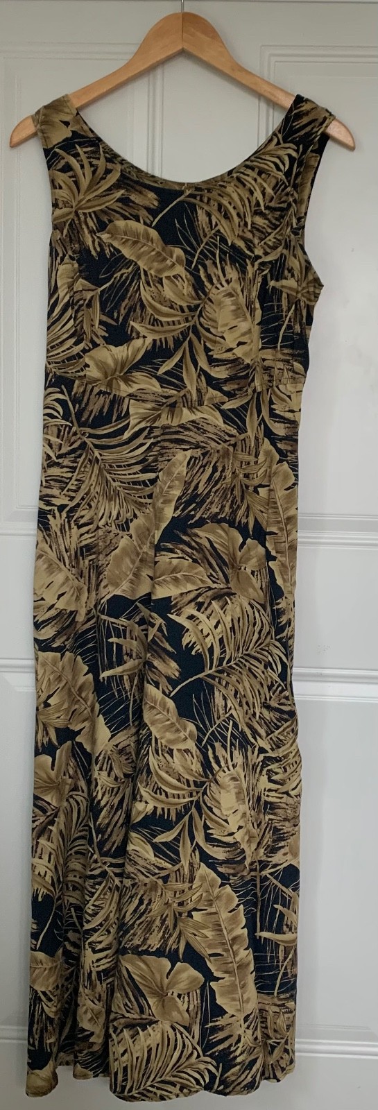 Vintage Croft & Barrow Sleeveless Flowy Casual Maxi Dress Tie Back Floral Summer