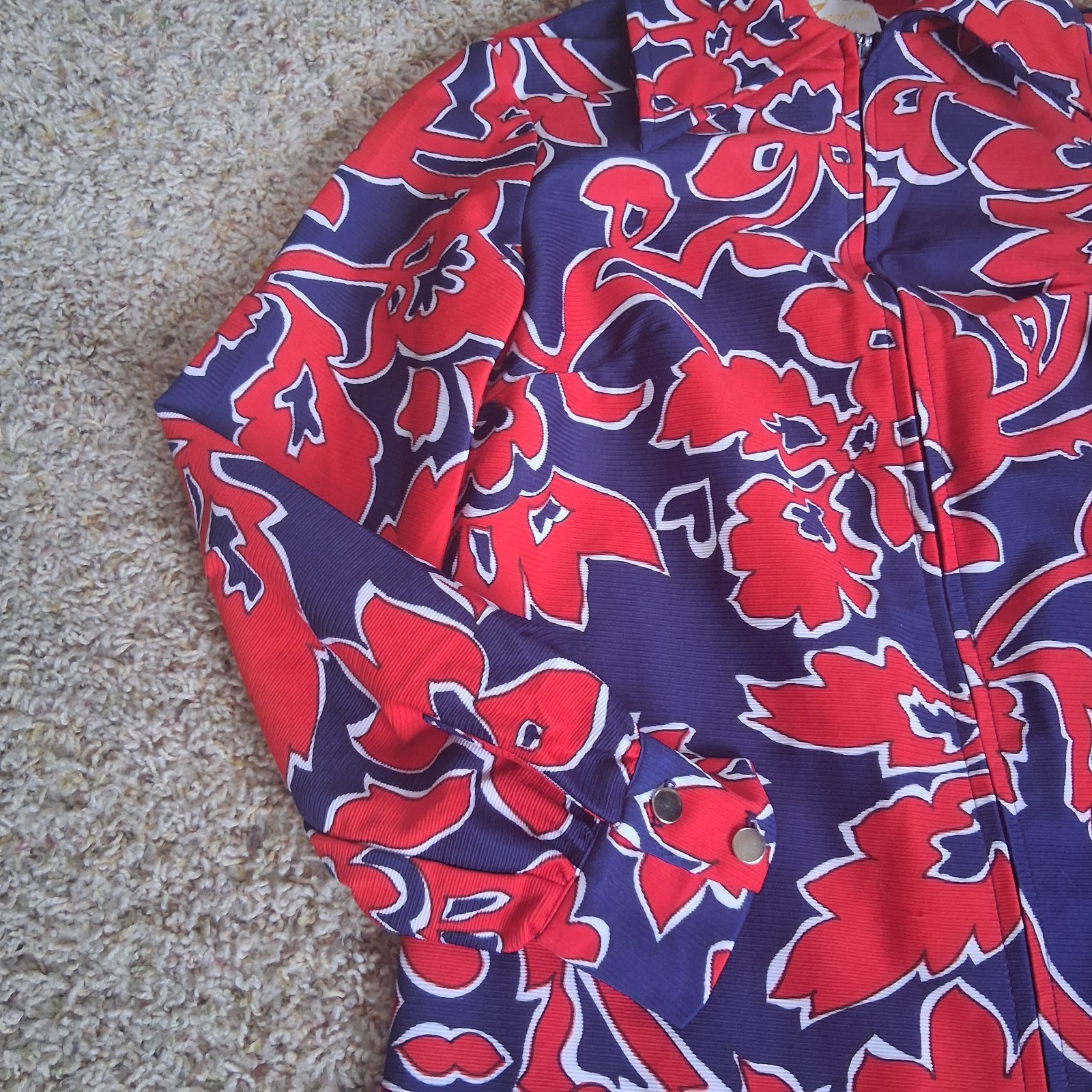 Vintage CONCEPT 70’s SWIRL Mod Psychedelic Floral Hippie Maxi Dress Talon Zip