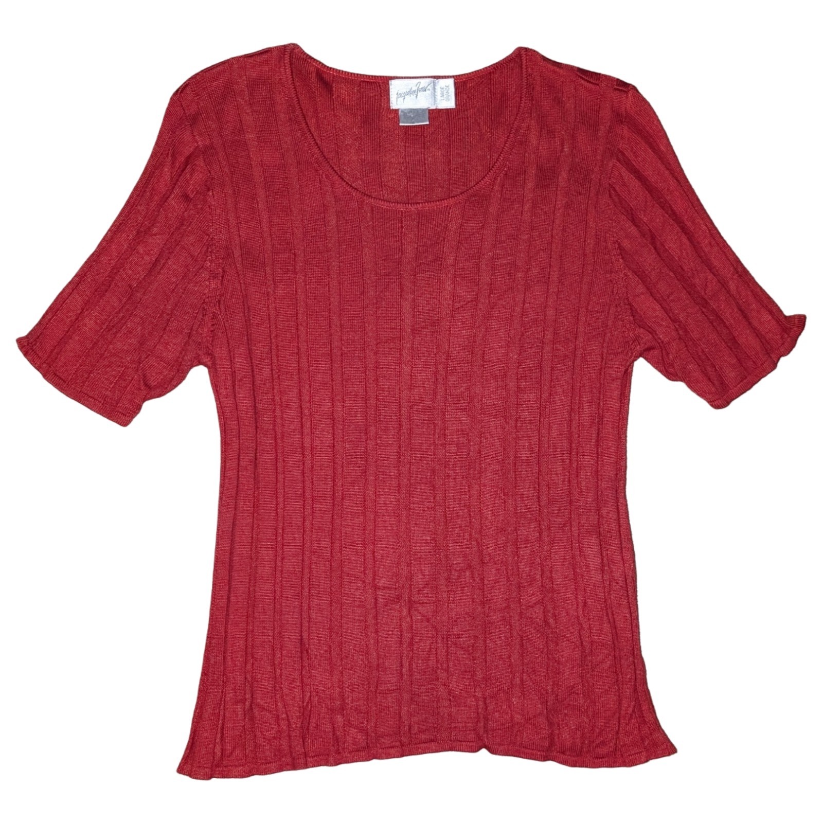 1950s Vintage Jacqueline Ferrar Silk Ribbed Sweater, Size L