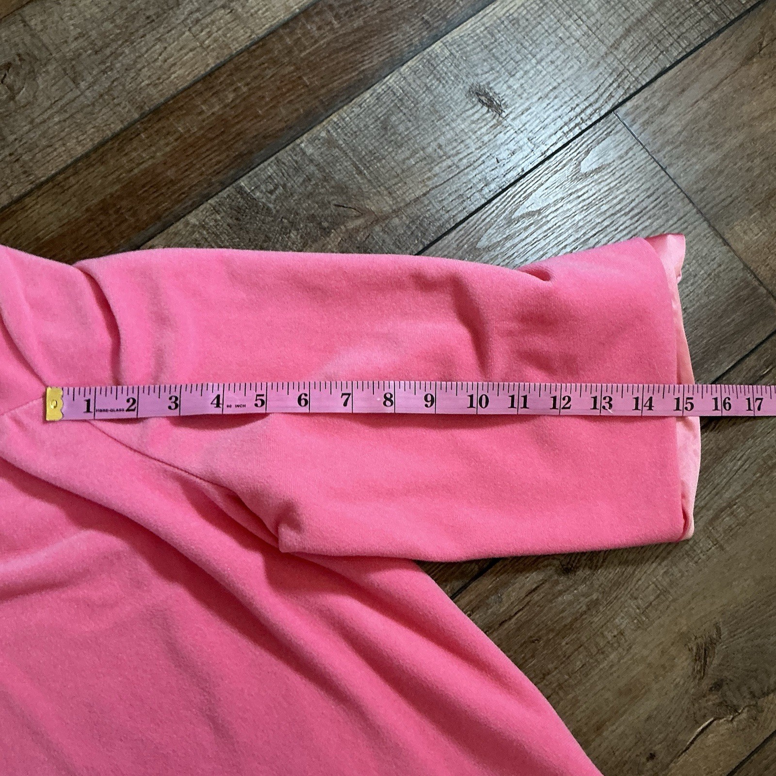 VINTAGE Size XL Vanity Fair Pink Hounse Dress Robe USA Made Button Front #74708