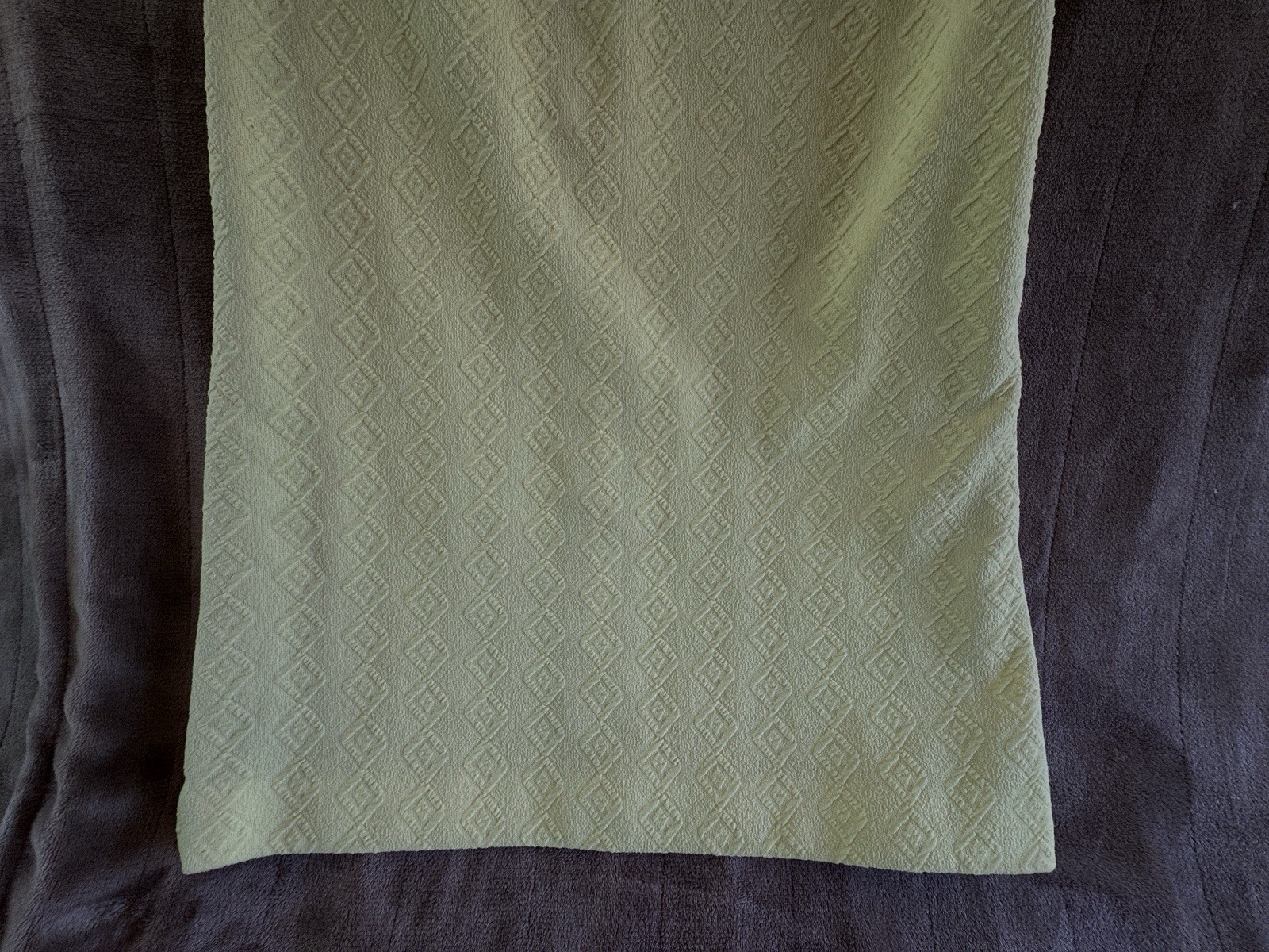 Vtg Solid Yellow sleeveless Polyester Pencil Dress sz M 12-14