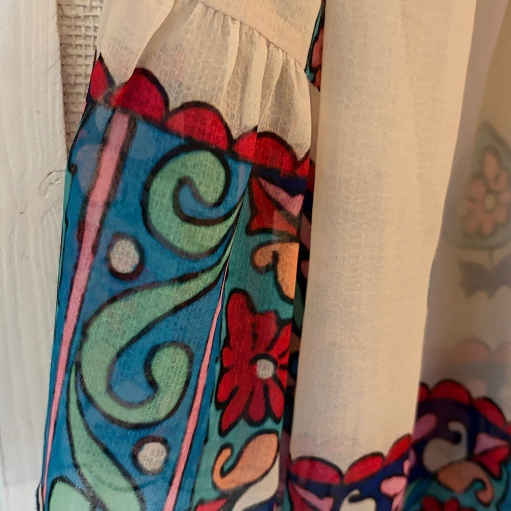 ANNA Sui vintage sheer Boho Style Blouse size M