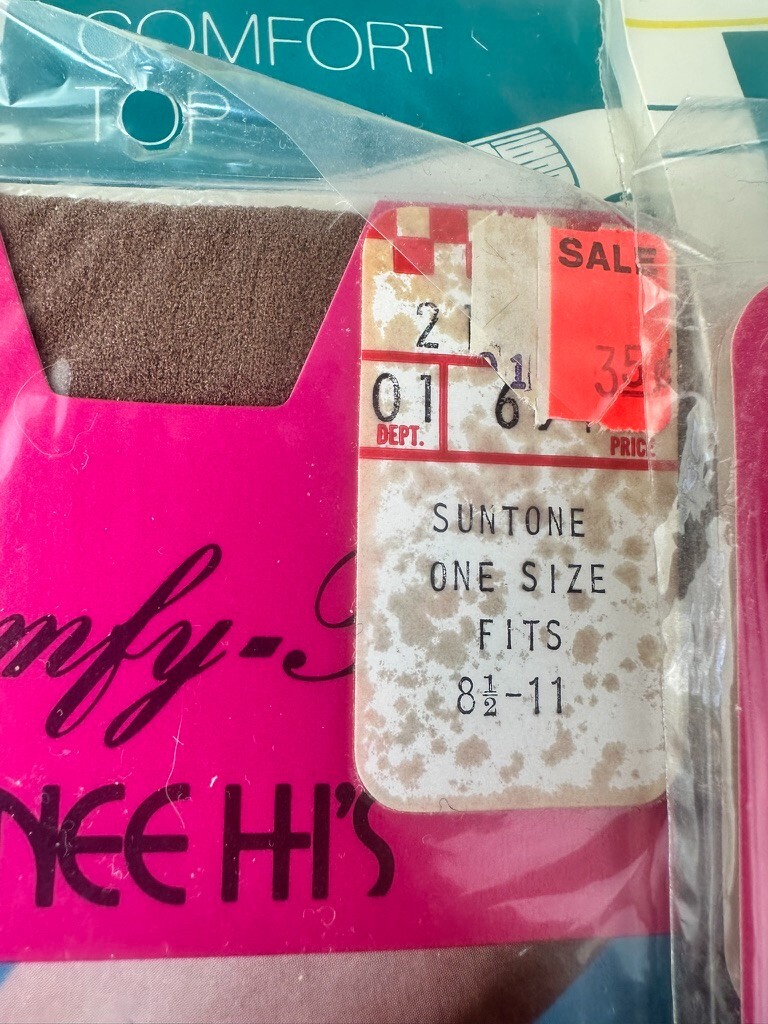 44 vintage knee high stockings LOT 8.5 – 11 Suntone Black Nude Mix Sandalfoot