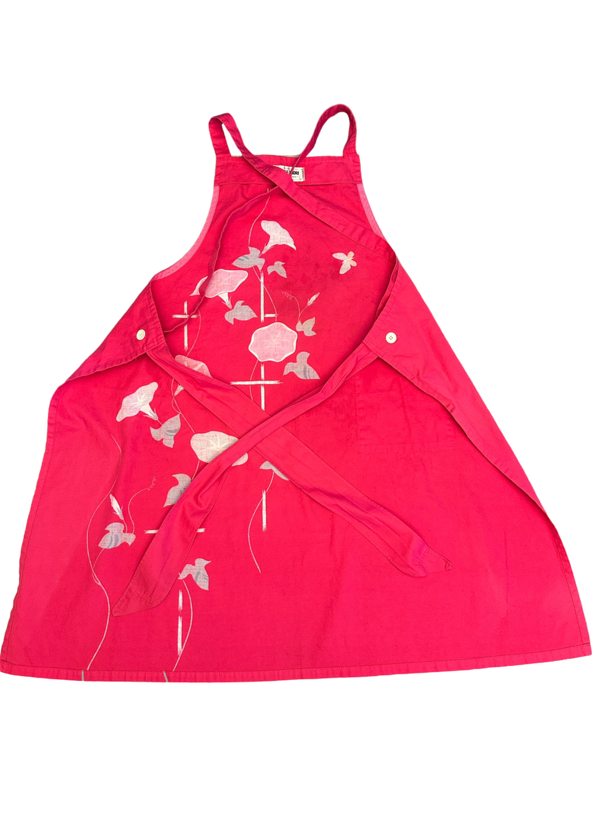 HANAE MORI Apron Vintage JAL Japanese Airlines Uniform Designer Floral VTG