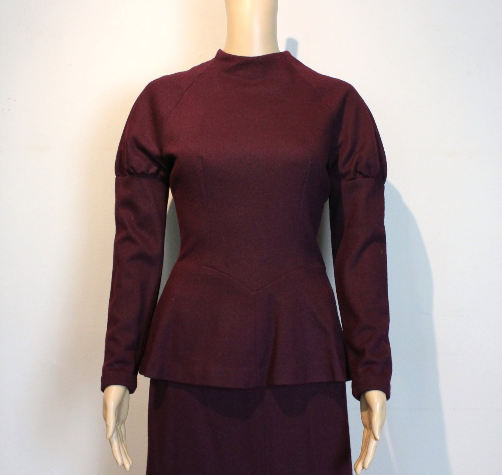 Vintage 1930s/40s Plum/Purple Wool Suit 1940s/30s