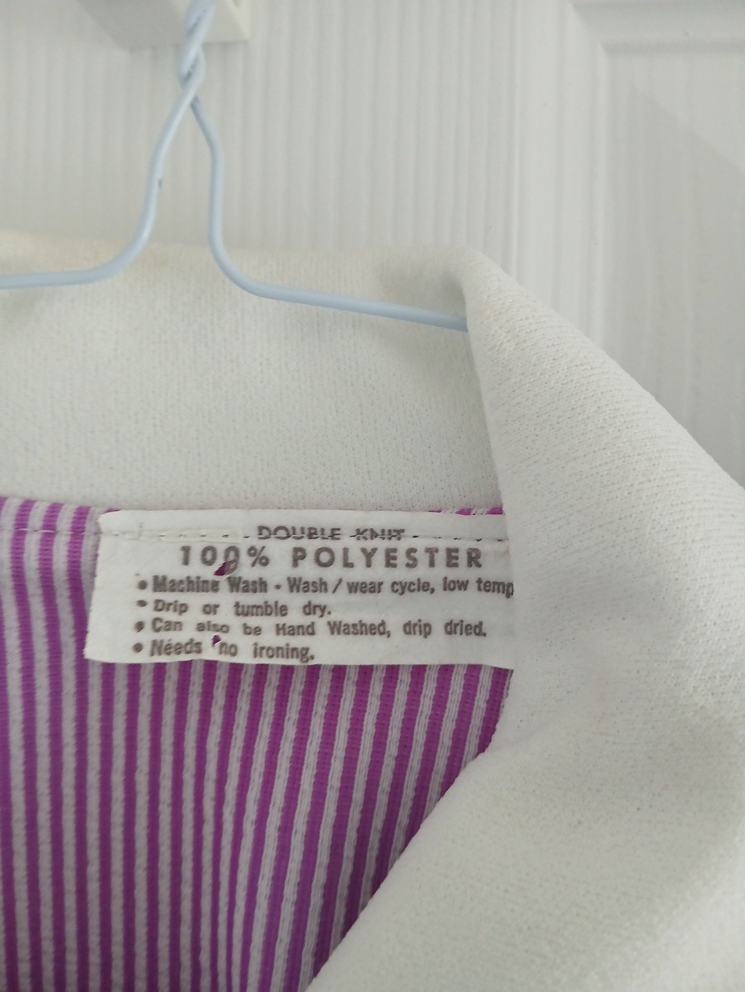 Women’s Vintage Purple/White Pinstripe Button-Down Jacket w/ Matching Skirt. M