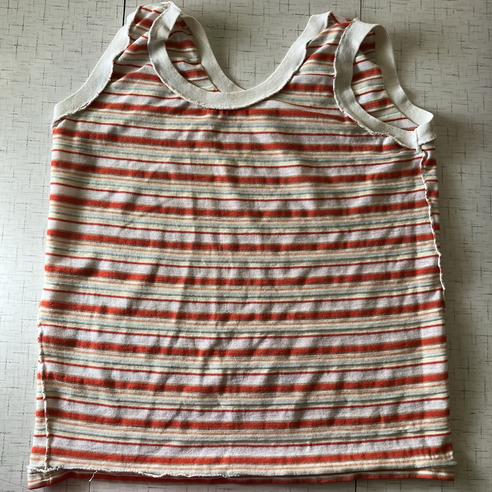 Knit Tank 60s Vintage Cotton Blend Wonder Years Vibe Size 42
