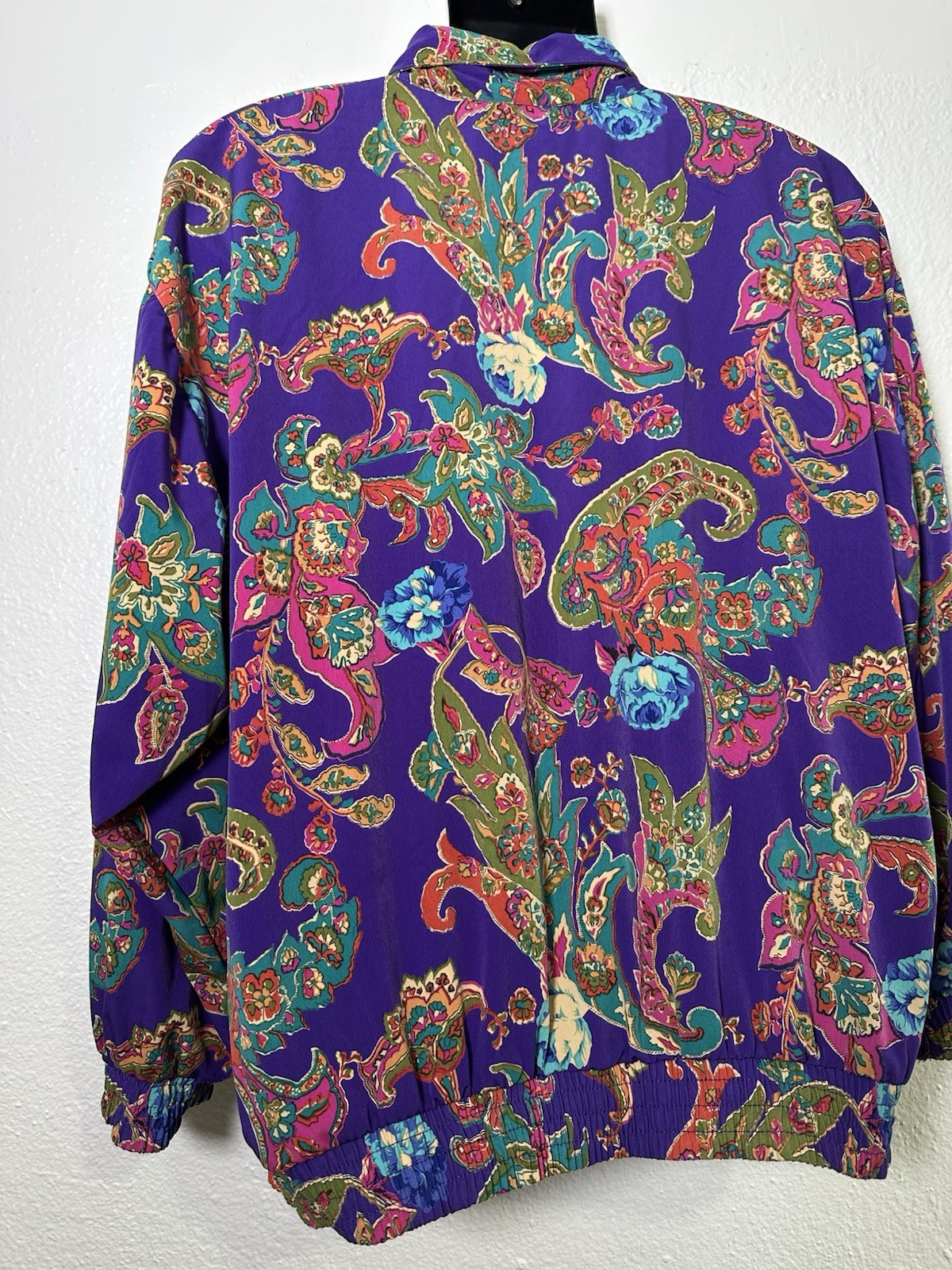 Vintage 1960s Two Potato of Laguna Beach, CA Paisley Jacket Blouse Sz XL EUC