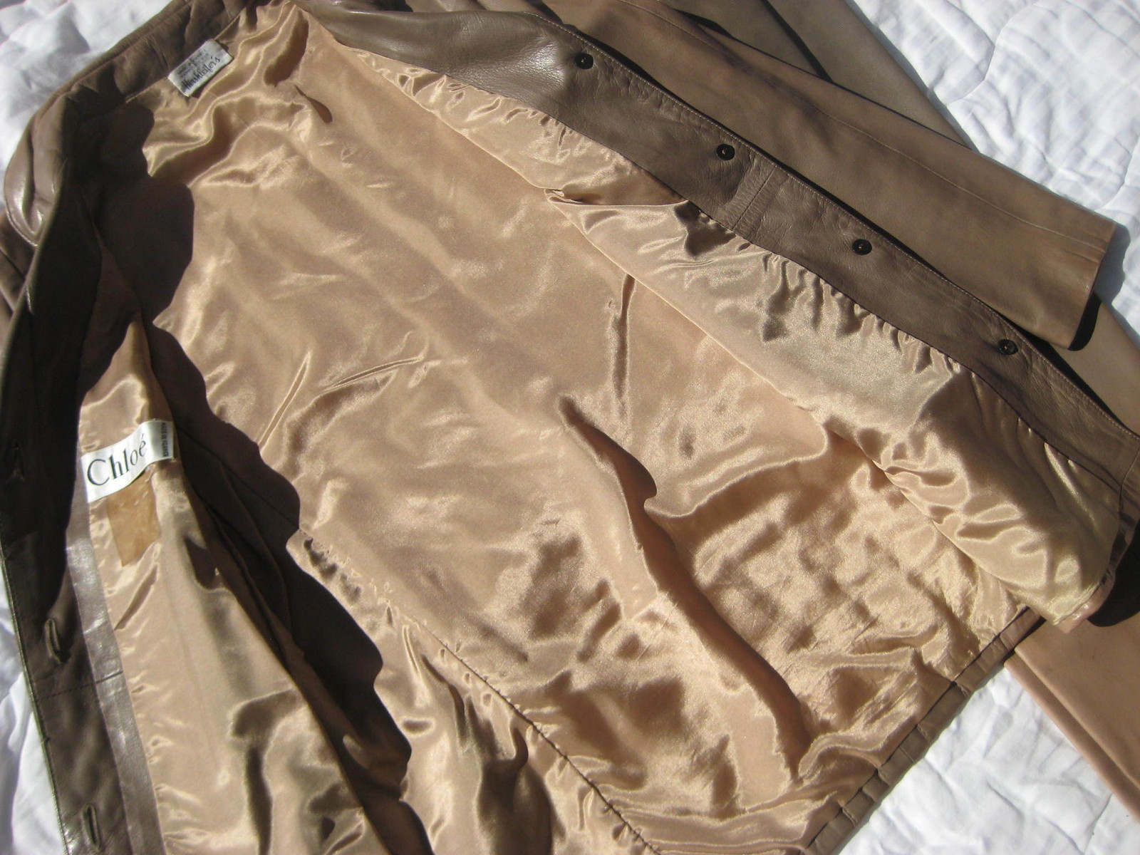 Vintage Karl Lagerfeld Chloe leather JACKET & PANTS couture suit set coat retro