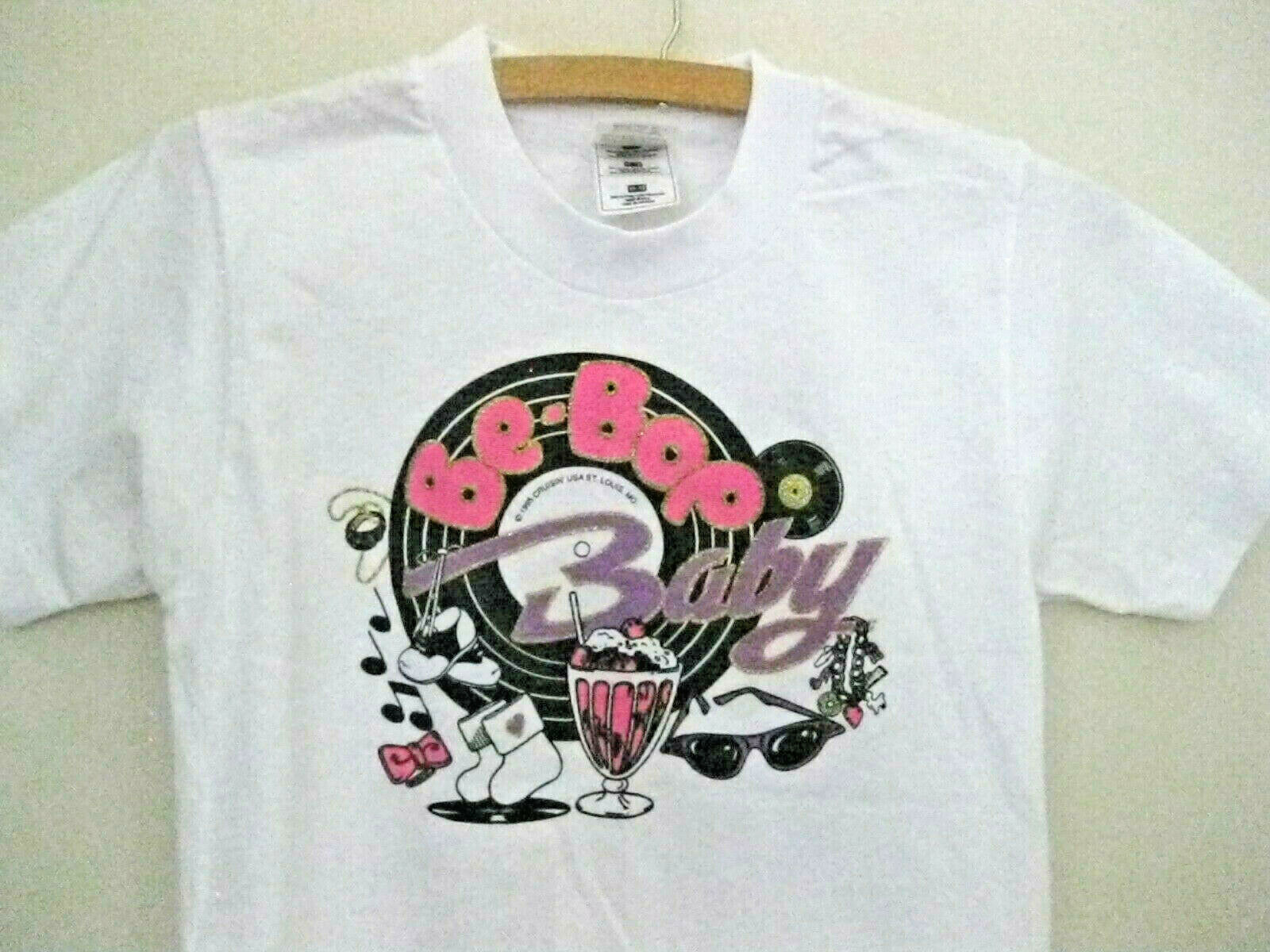 T Shirt Tee „Be Bop Baby” Cruisin USA Size 10/12 Fruit of the Loom Best Vtg
