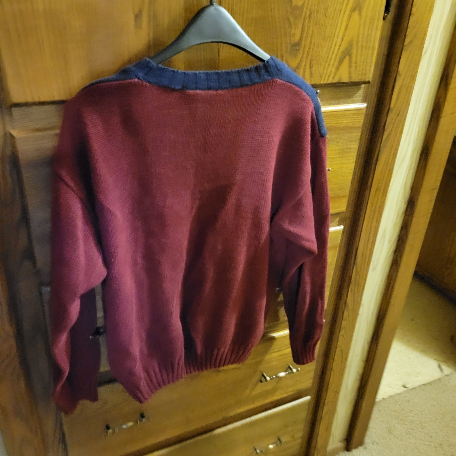 VINTAGE HUNTINGTON RIDGE Sweater- College Retro Paisley Pearl Style Size M Mint